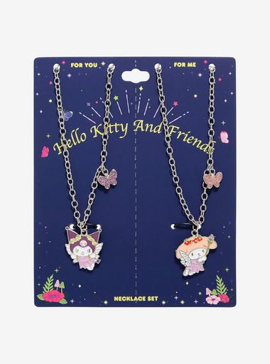 【新品未使用品】プラスメイト 東雲樂 特典 ブロマイド ネックレスセット My Melody & Kuromi Forest Fairy Best Friend Necklace Set | Hot Topic