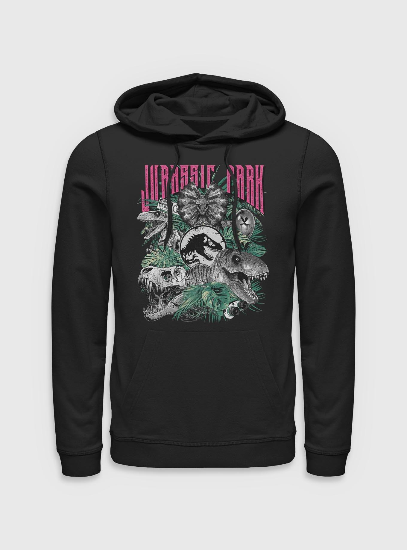 Jurassic Park Life Finds A Way Iconic Dinosaurs Hoodie BoxLunch Exclusive, , hi-res