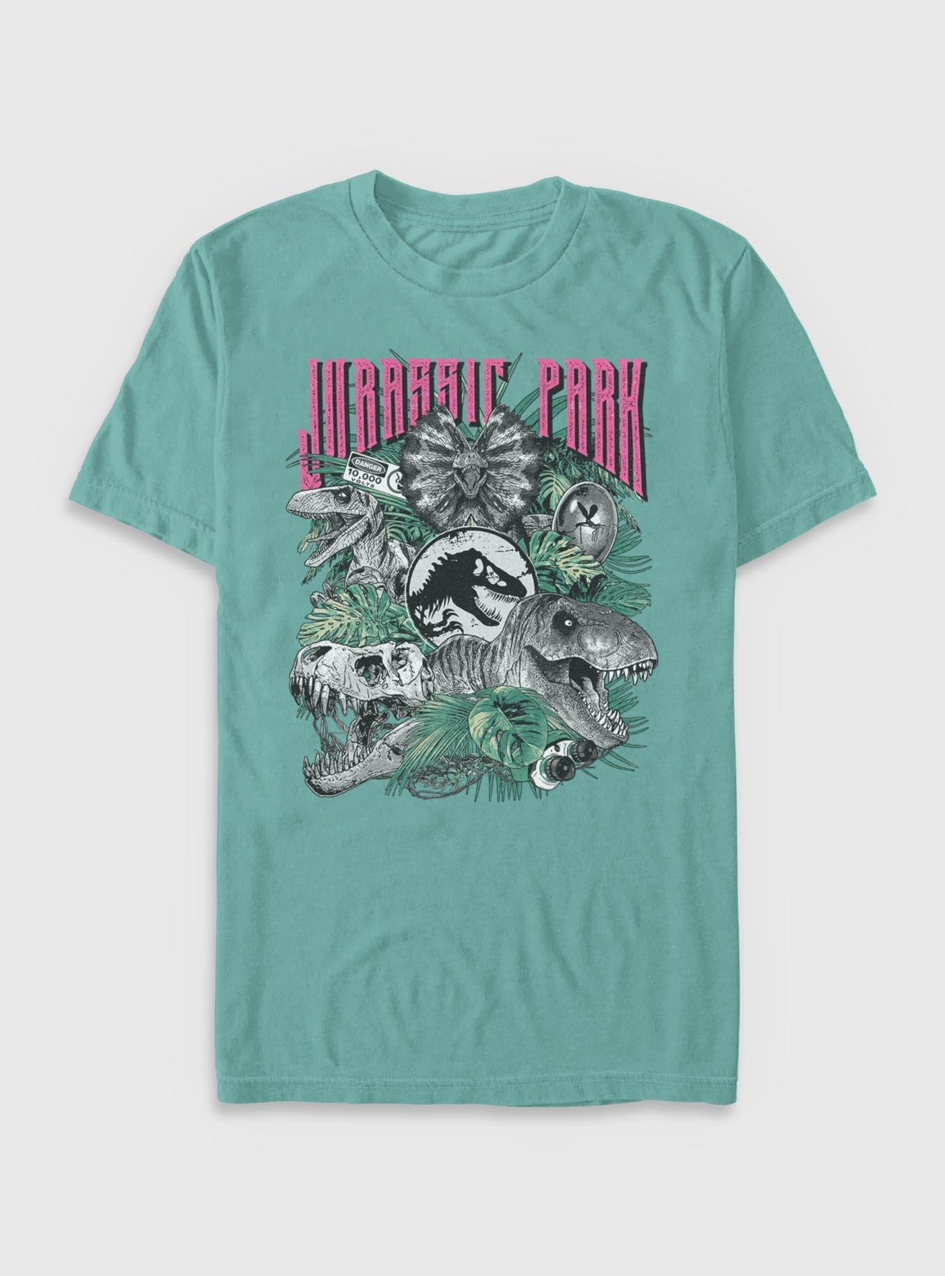 Jurassic Park Life Finds A Way Iconic Dinosaurs Garment Dye T-shirt BoxLunch Exclusive, , hi-res