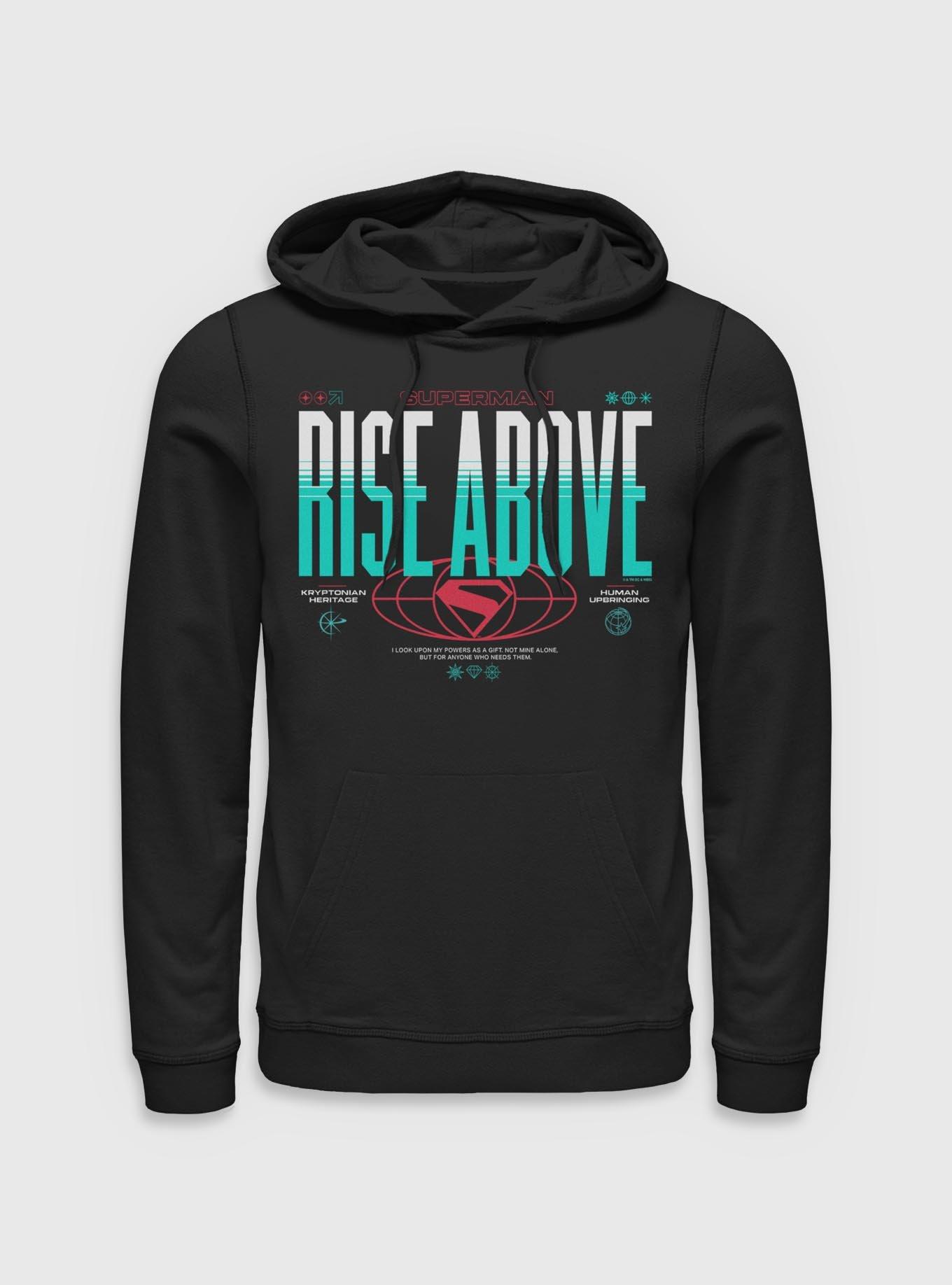 DC Comics Superman Go Higher Rise Above Hoodie BoxLunch Exclusive, , hi-res