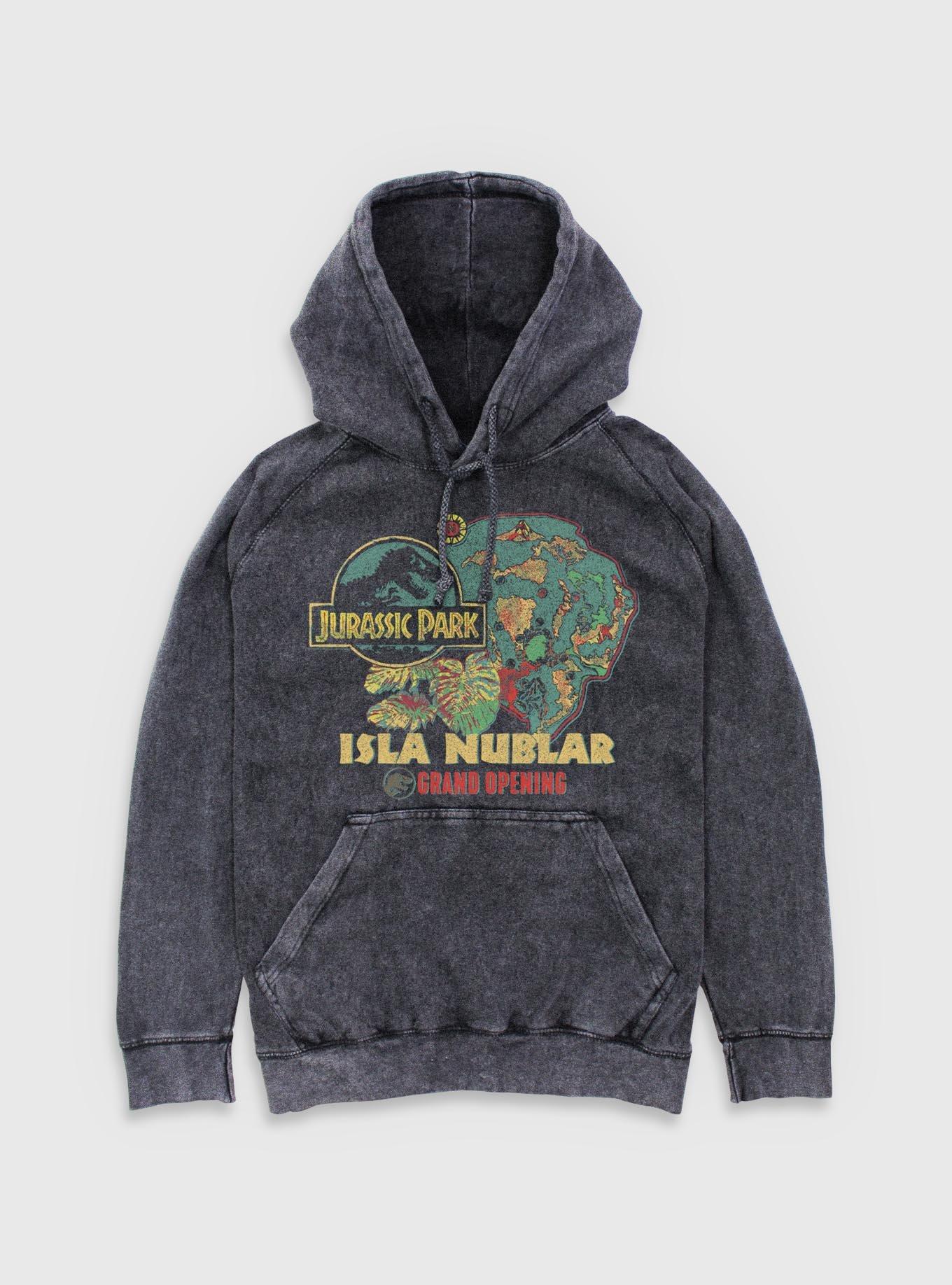 Jurassic Park Isla Nublar Grand Opening Mineral Wash Hoodie BoxLunch Exclusive, , hi-res