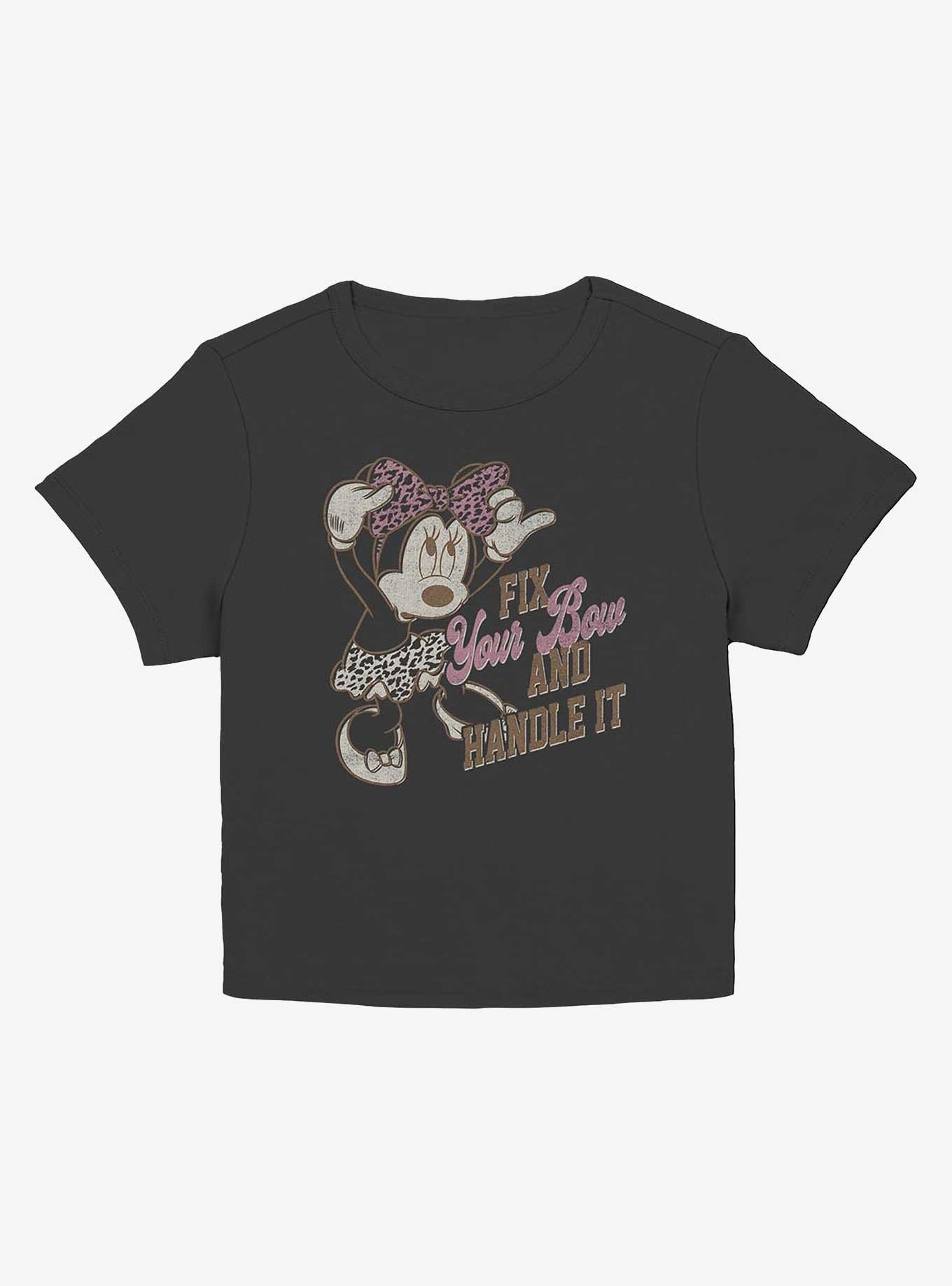 Disney Minnie Mouse Fix Your Bow Girls Baby T-Shirt, BLACK, hi-res