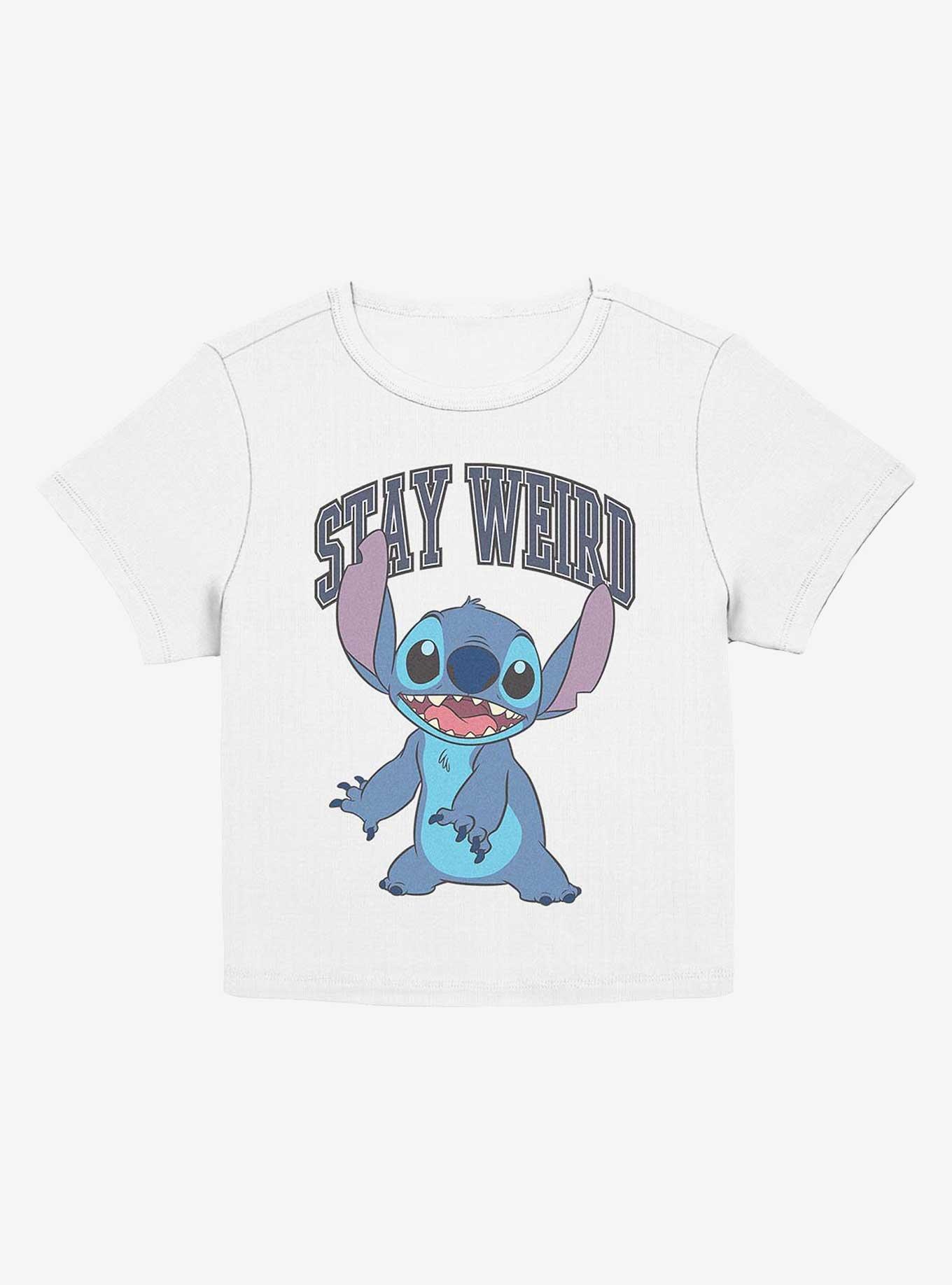 Disney Lilo & Stitch Stay Weird Varsity Girls Baby T-Shirt, EGRET, hi-res