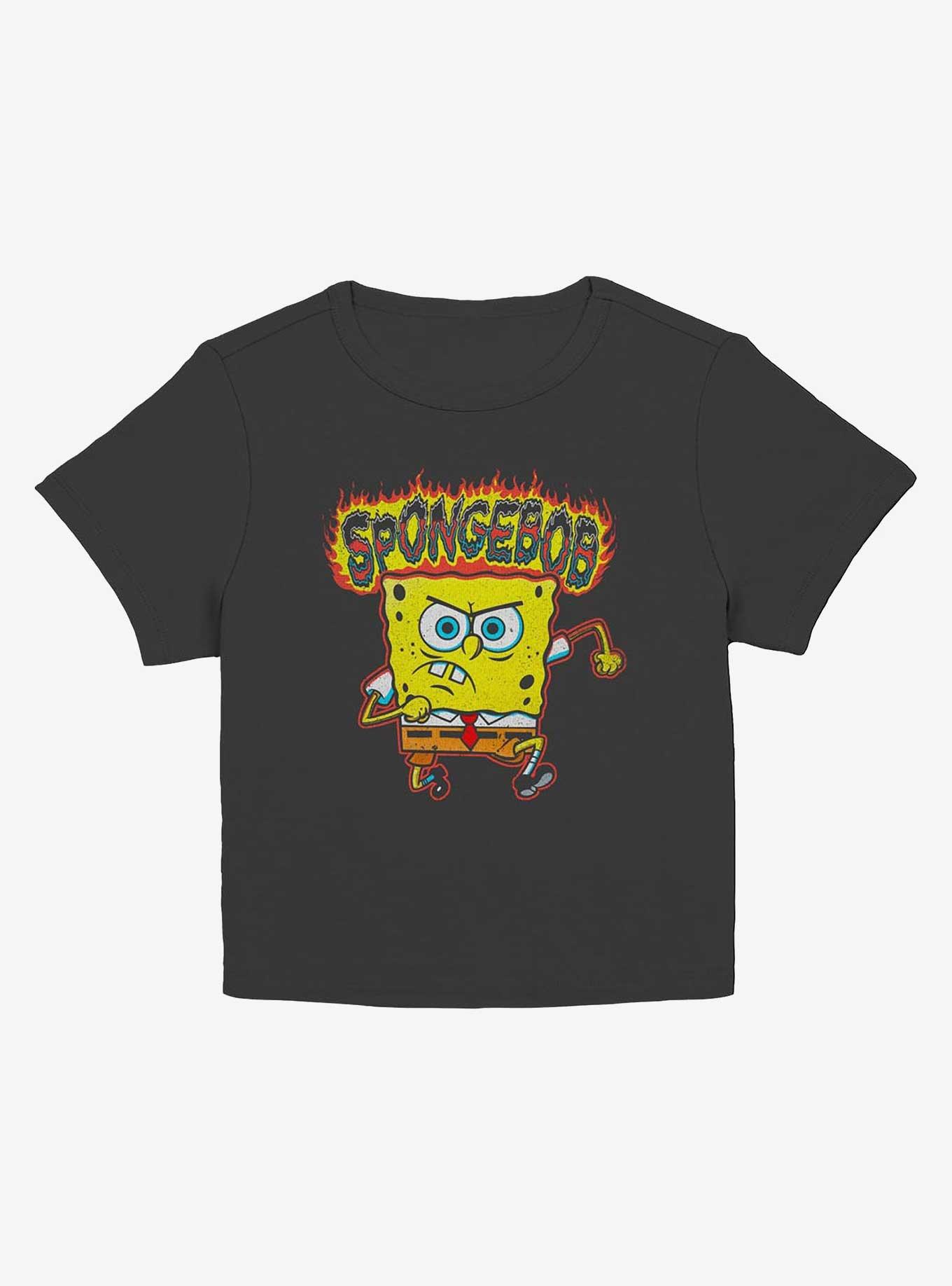Spongebob Squarepants Flame Girls Baby T-Shirt, BLACK, hi-res