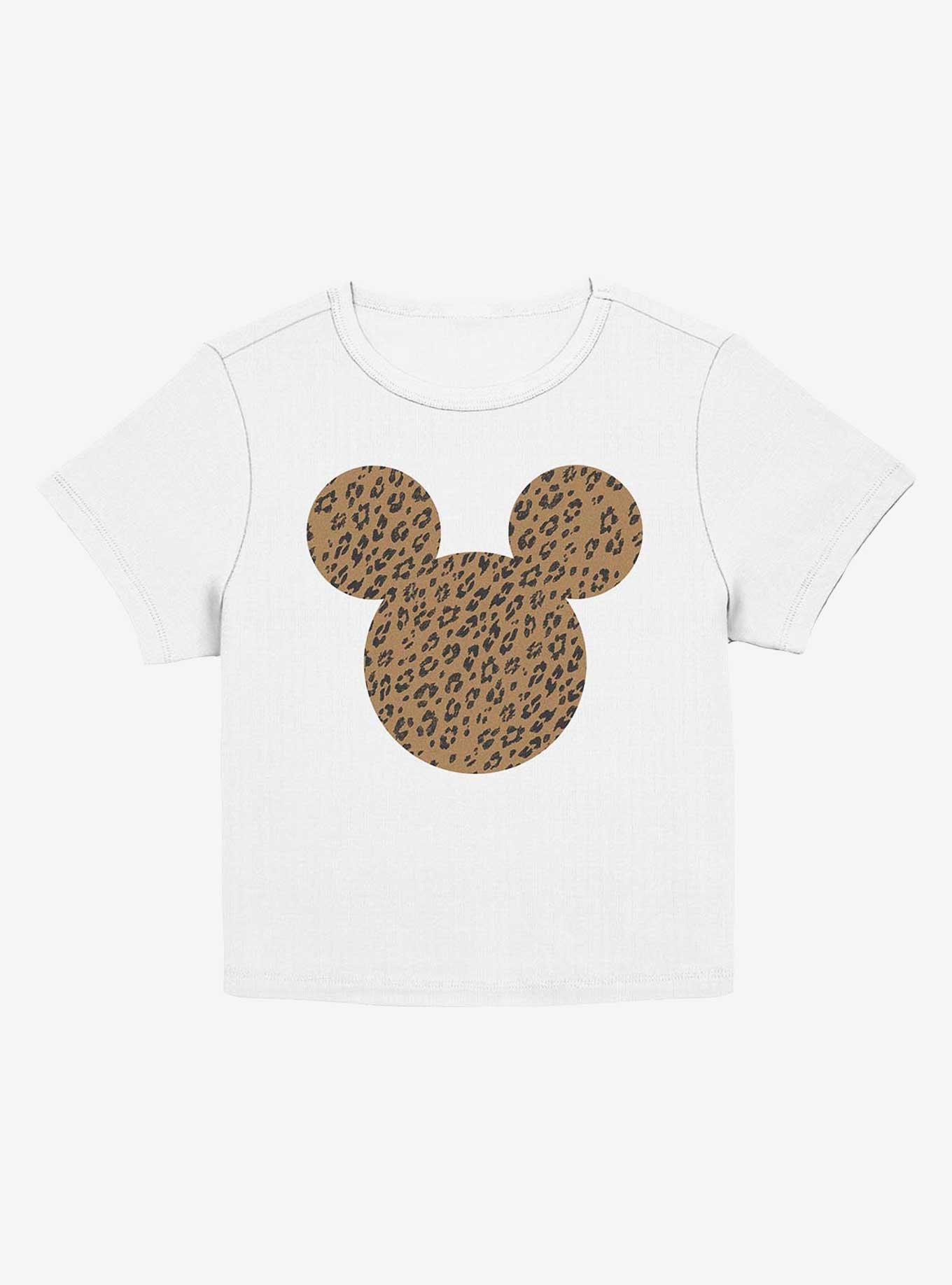 Disney Mickey Mouse Cheetah Print Silhouette Girls Baby T-Shirt