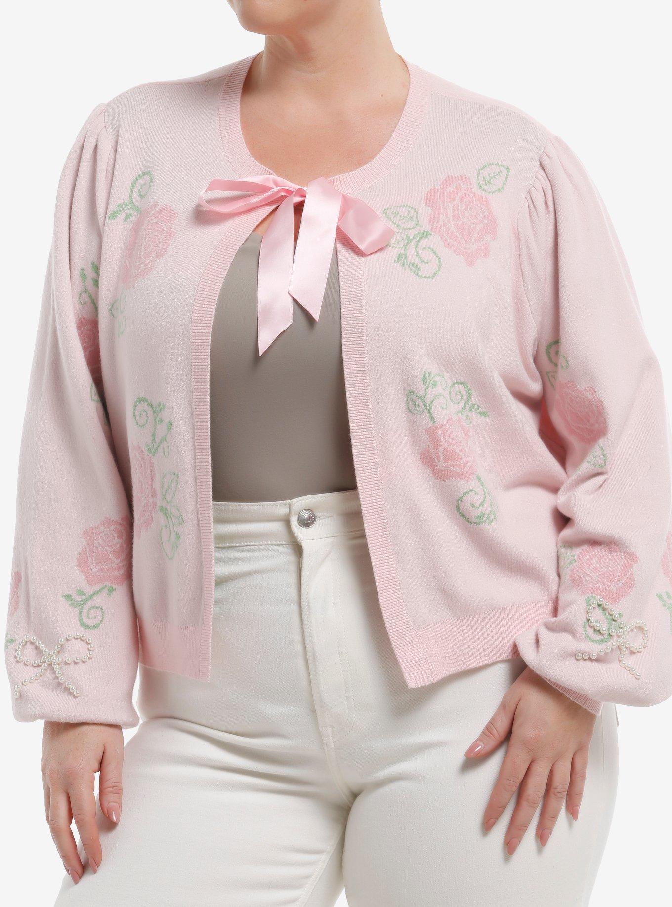 Her Universe Disney The Aristocats Marie Roses Tie-Front Cardigan Plus Size Her Universe Exclusive, , hi-res