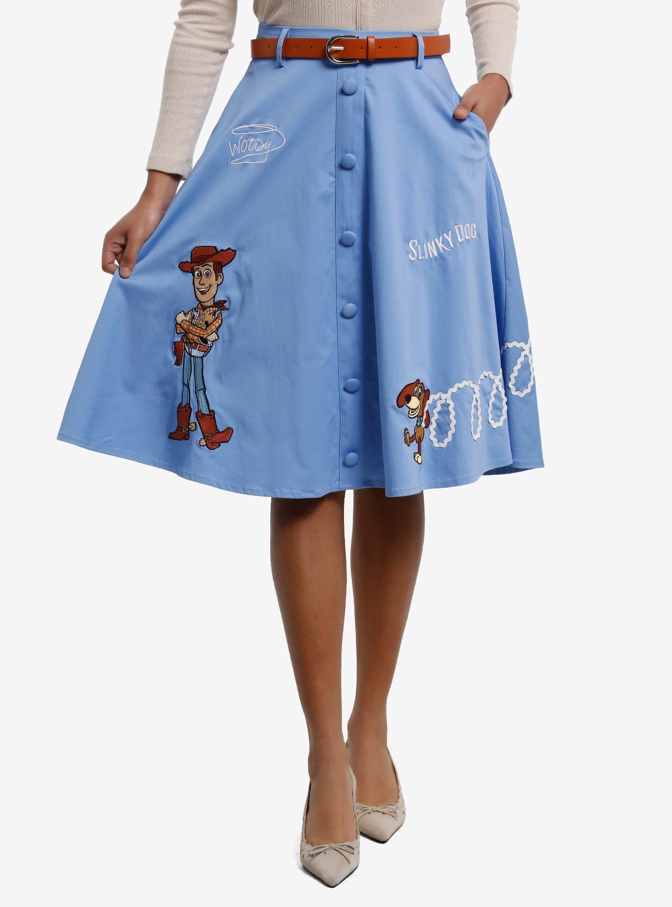 Her Universe Disney Pixar Toy Story Woody & Slinky Dog Retro Skirt Her Universe Exclusive, , hi-res
