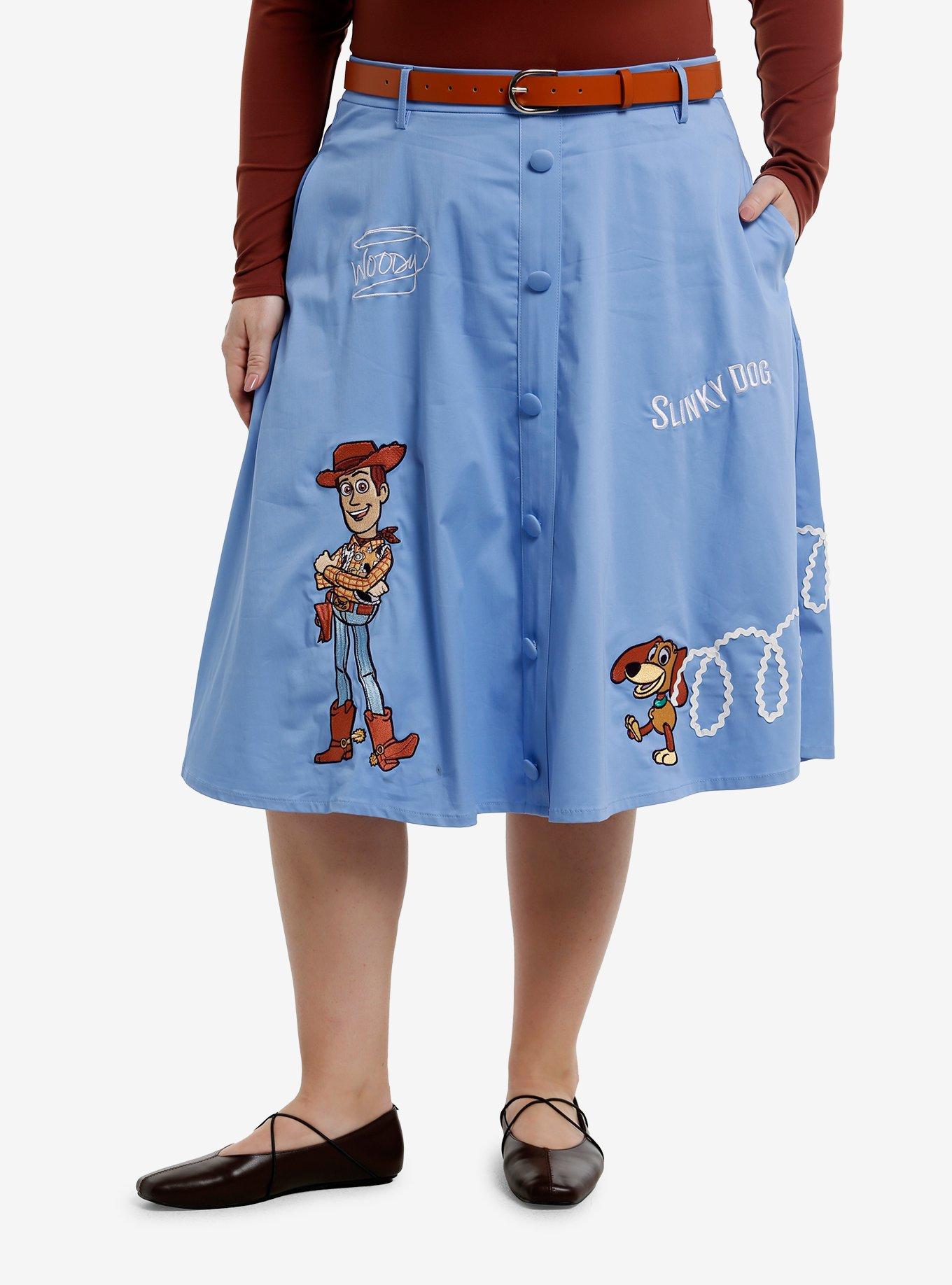 Her Universe Disney Pixar Toy Story Woody & Slinky Dog Retro Skirt Plus Size Her Universe Exclusive, , hi-res
