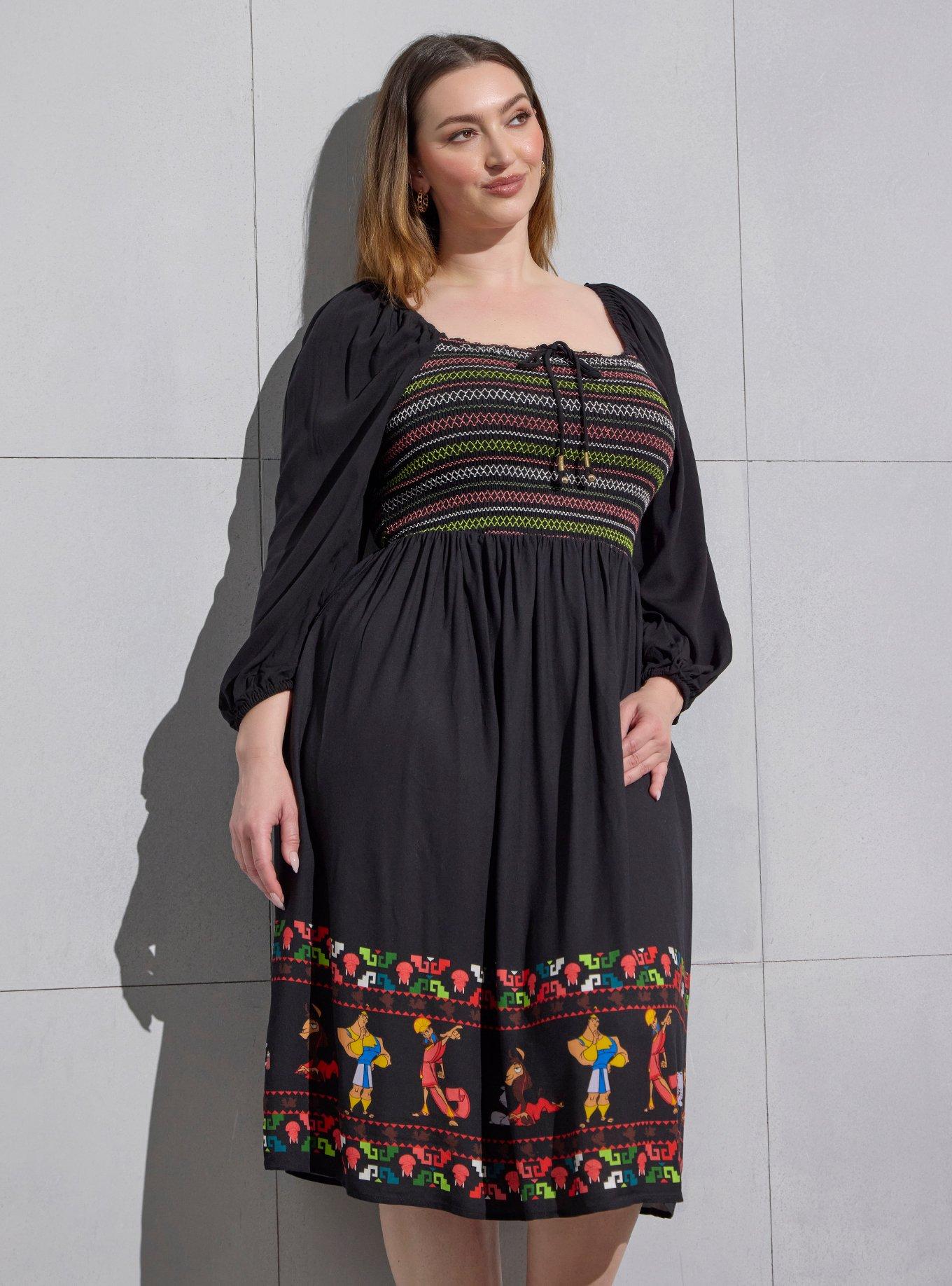 Disney The Emperor's New Groove Smocked Plus Size Dress, , hi-res