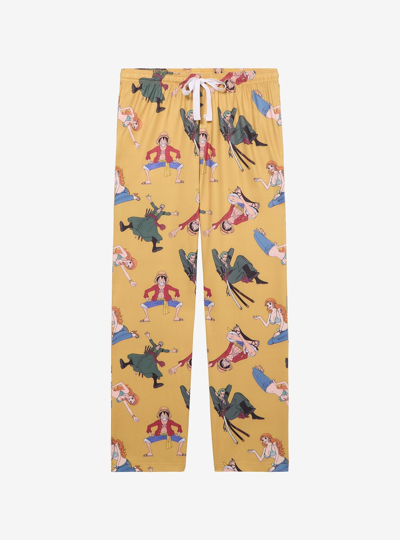 One Piece Characters Allover Print Sleep Pants - BoxLunch Exclusive, , hi-res