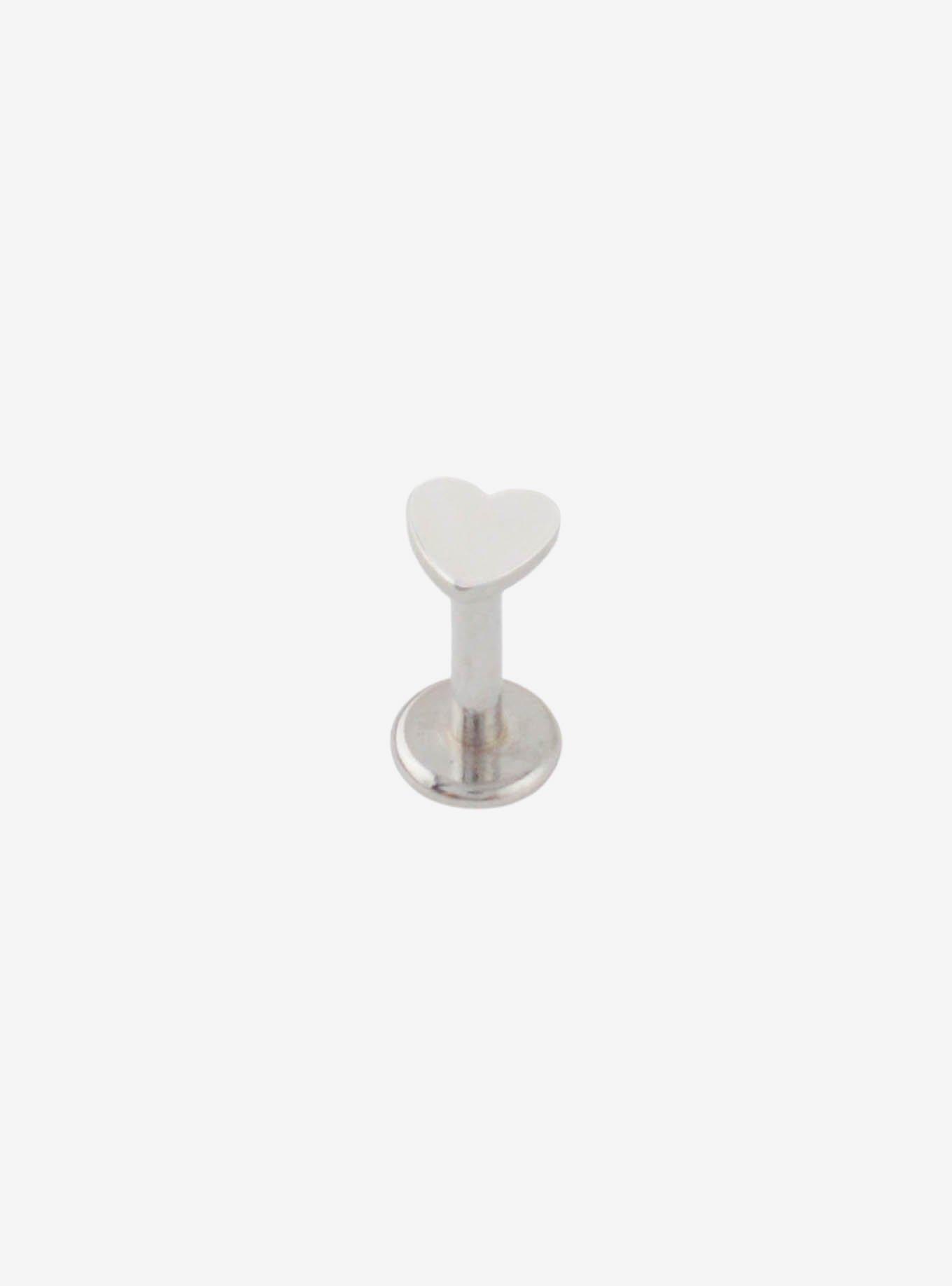 16G Steel Heart Labret Stud, , hi-res