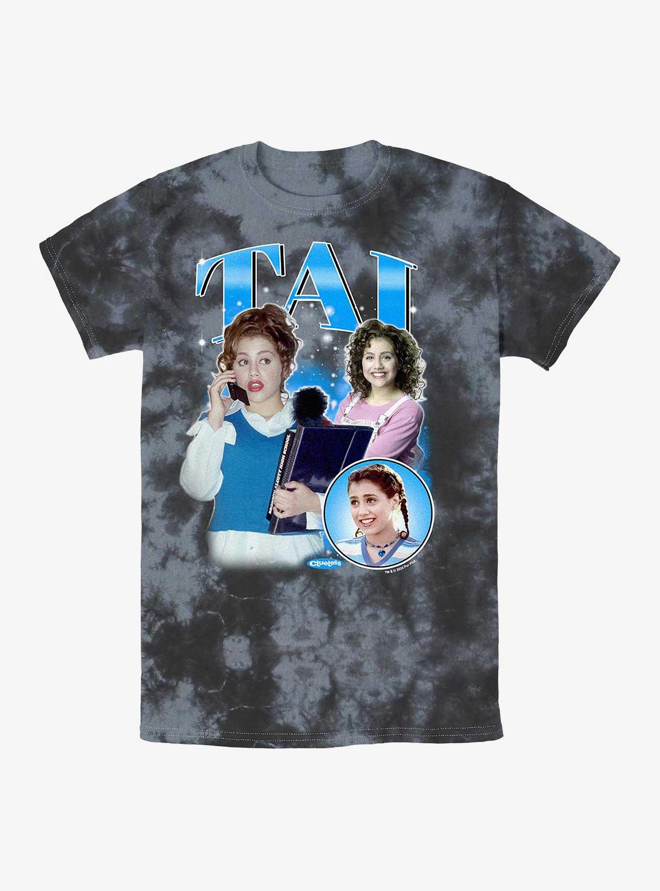 Clueless Y2K Tai Tye-Dye T-Shirt, BLKCHAR, hi-res