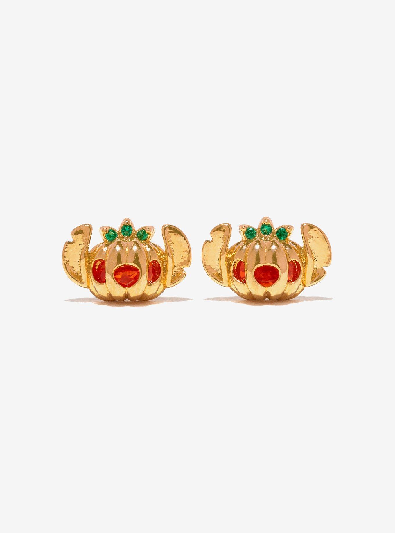 Disney X Girls Crew Stitch Pumpkin Stud Earrings, , hi-res
