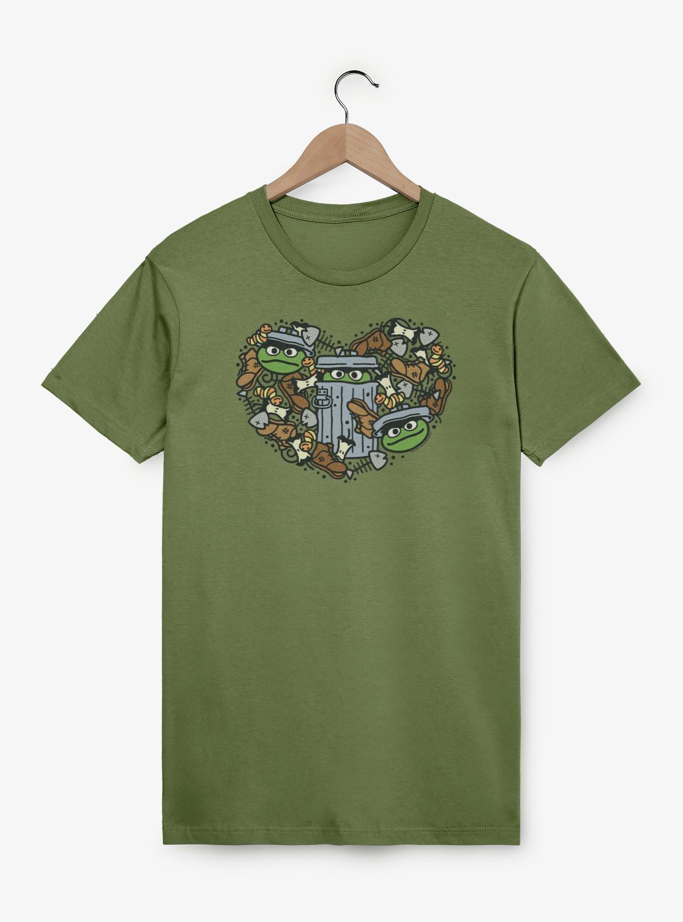 Sesame Street Oscar The Grouch Trash Heart T-Shirt, , hi-res