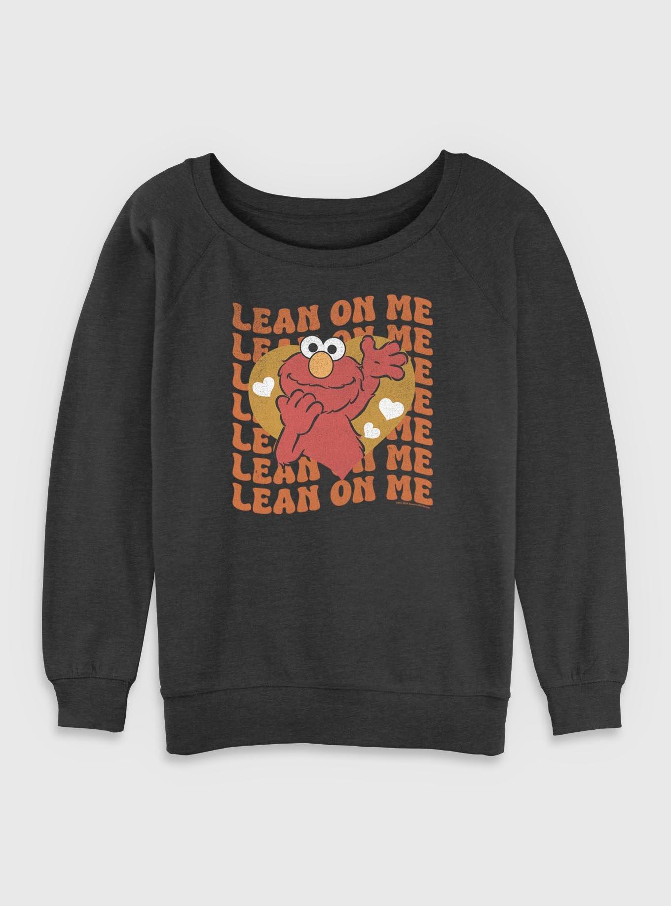 Sesame Street Lean On Me Elmo Womens Slouchy Sweatshirt, , hi-res