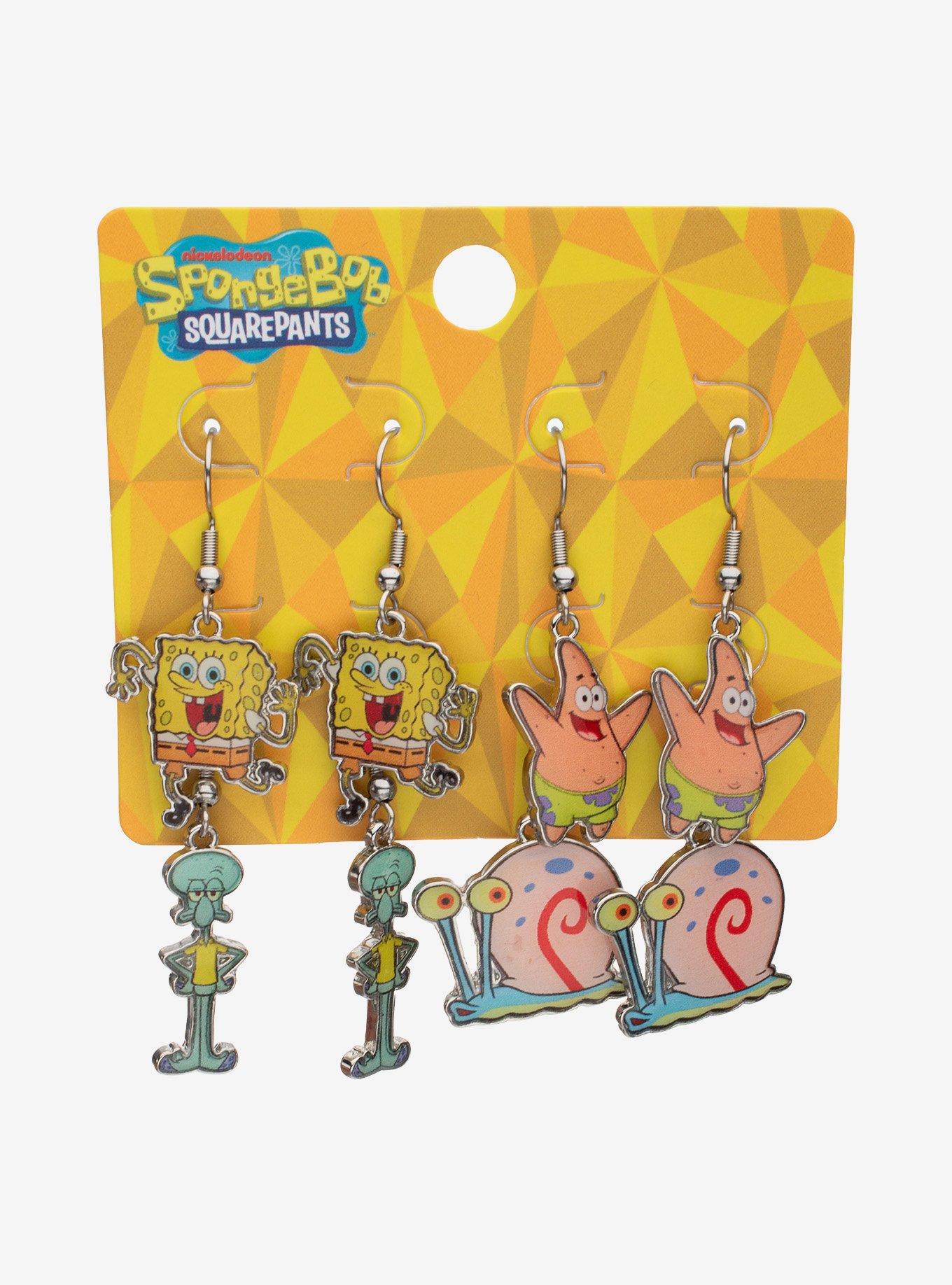 SpongeBob SquarePants Character Drop Earring Set, , hi-res