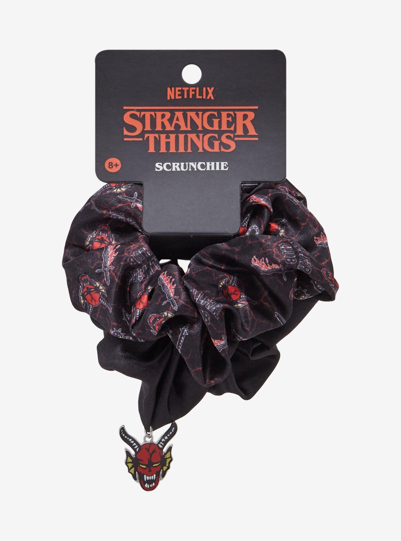 Stranger Things Hellfire Club Charm Hair Scrunchie Set, , hi-res
