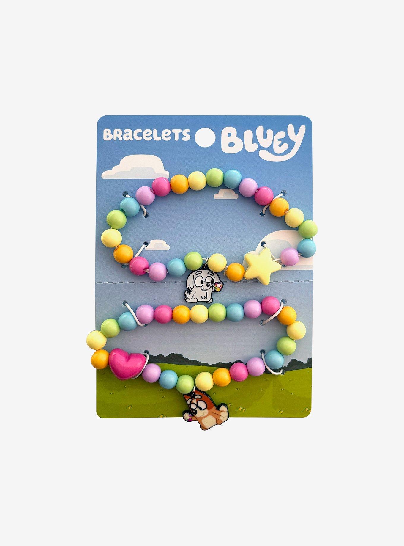 Bluey Bingo & Lila Best Friend Bead Bracelet Set, , hi-res