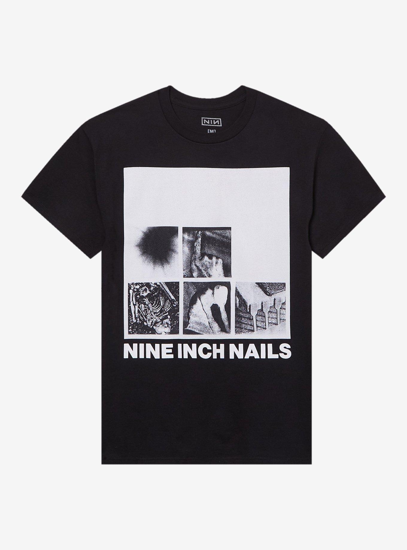 Nine Inch Nails Black & White Photo Collage T-Shirt, , hi-res