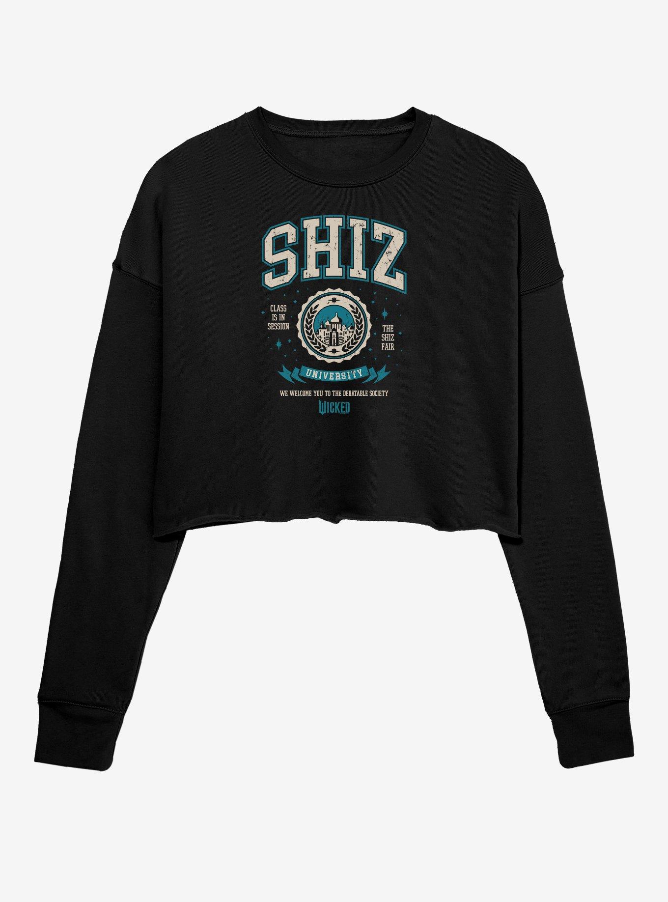 Wicked Shiz University Womens Crop Sweatshirt, , hi-res