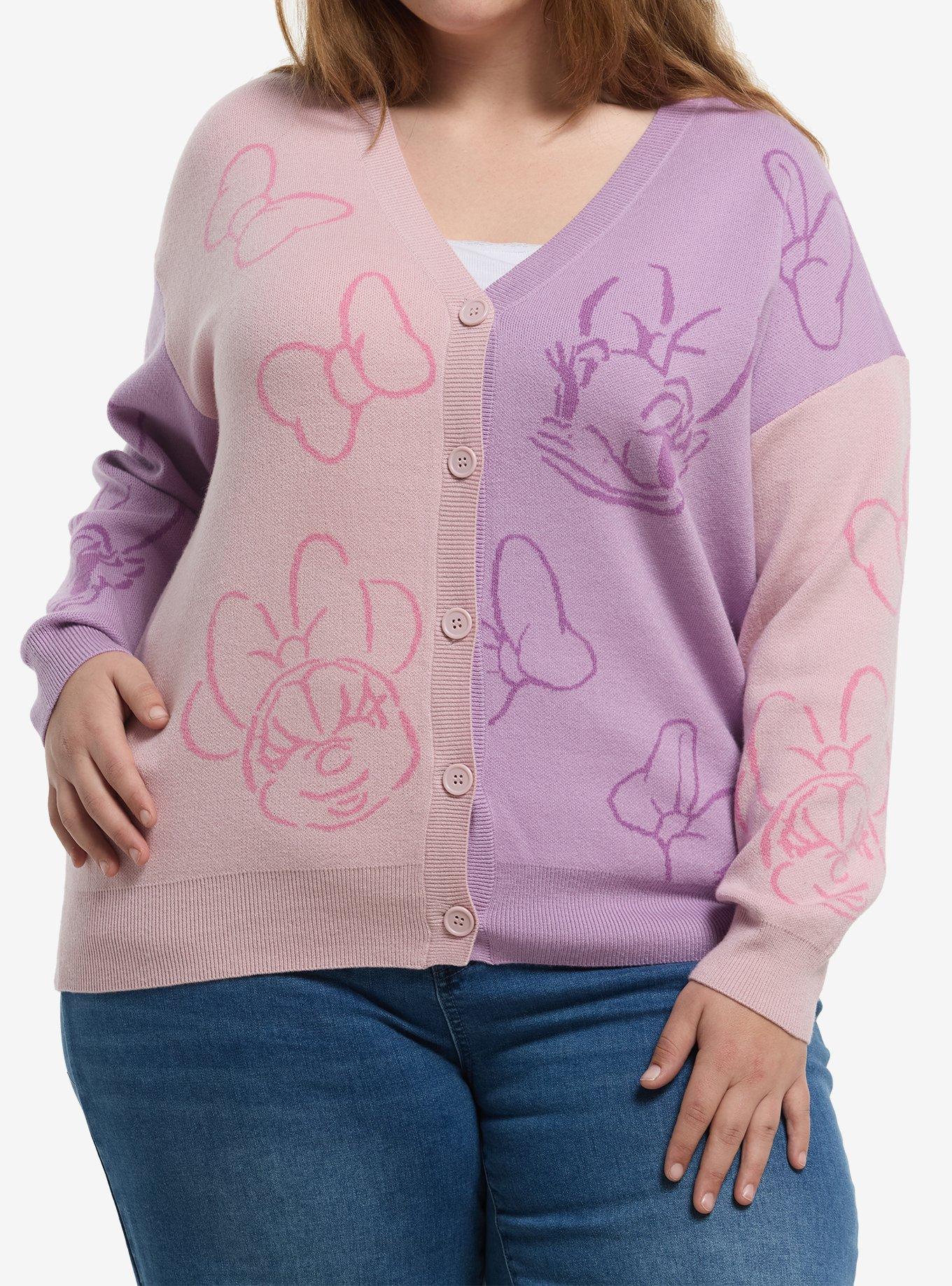 Her Universe Disney Minnie Mouse & Daisy Duck Split Cardigan Plus Size Her Universe Exclusive, , hi-res