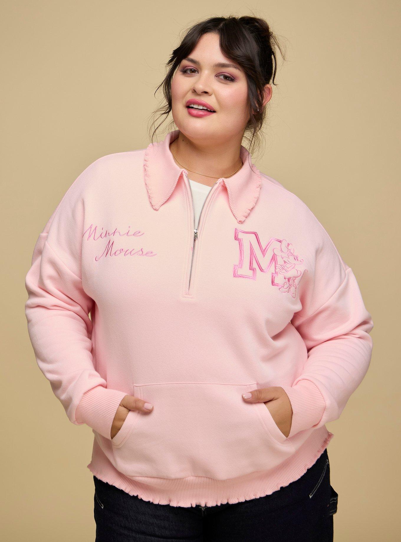 Her Universe Disney Minnie Mouse Quarter Zip Sweatshirt Plus Size Her Universe Exclusive, , hi-res