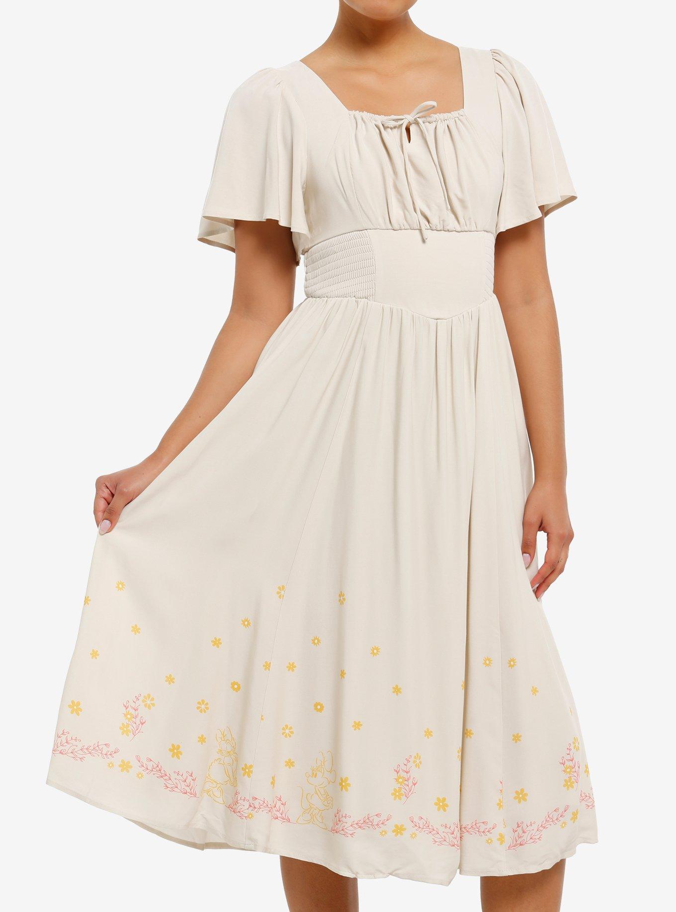 Her Universe Disney Minnie Mouse & Daisy Duck Floral Midi Dress Her Universe Exclusive, , hi-res