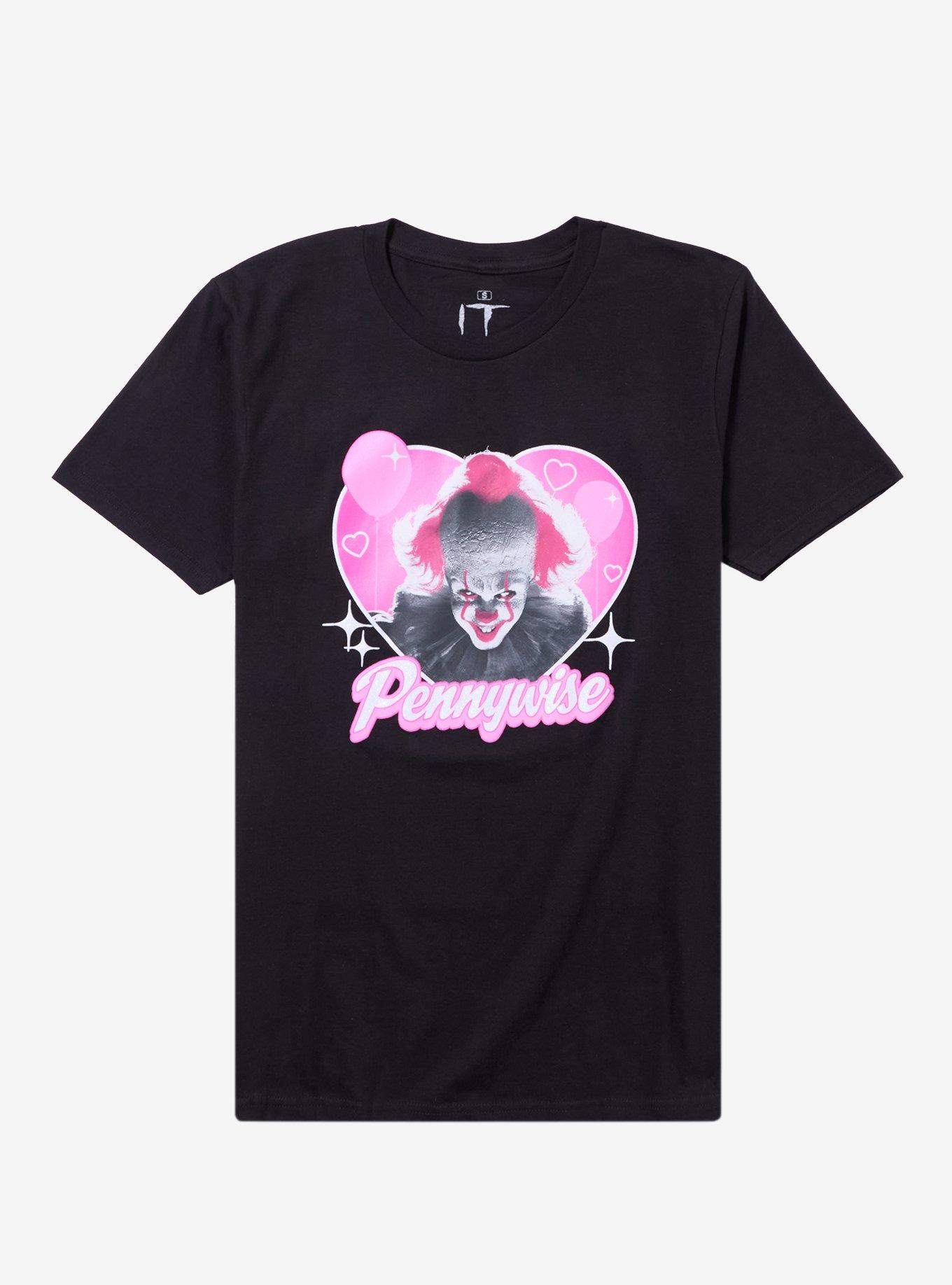 IT Pennywise Heart Glitter Portrait T-Shirt, , hi-res