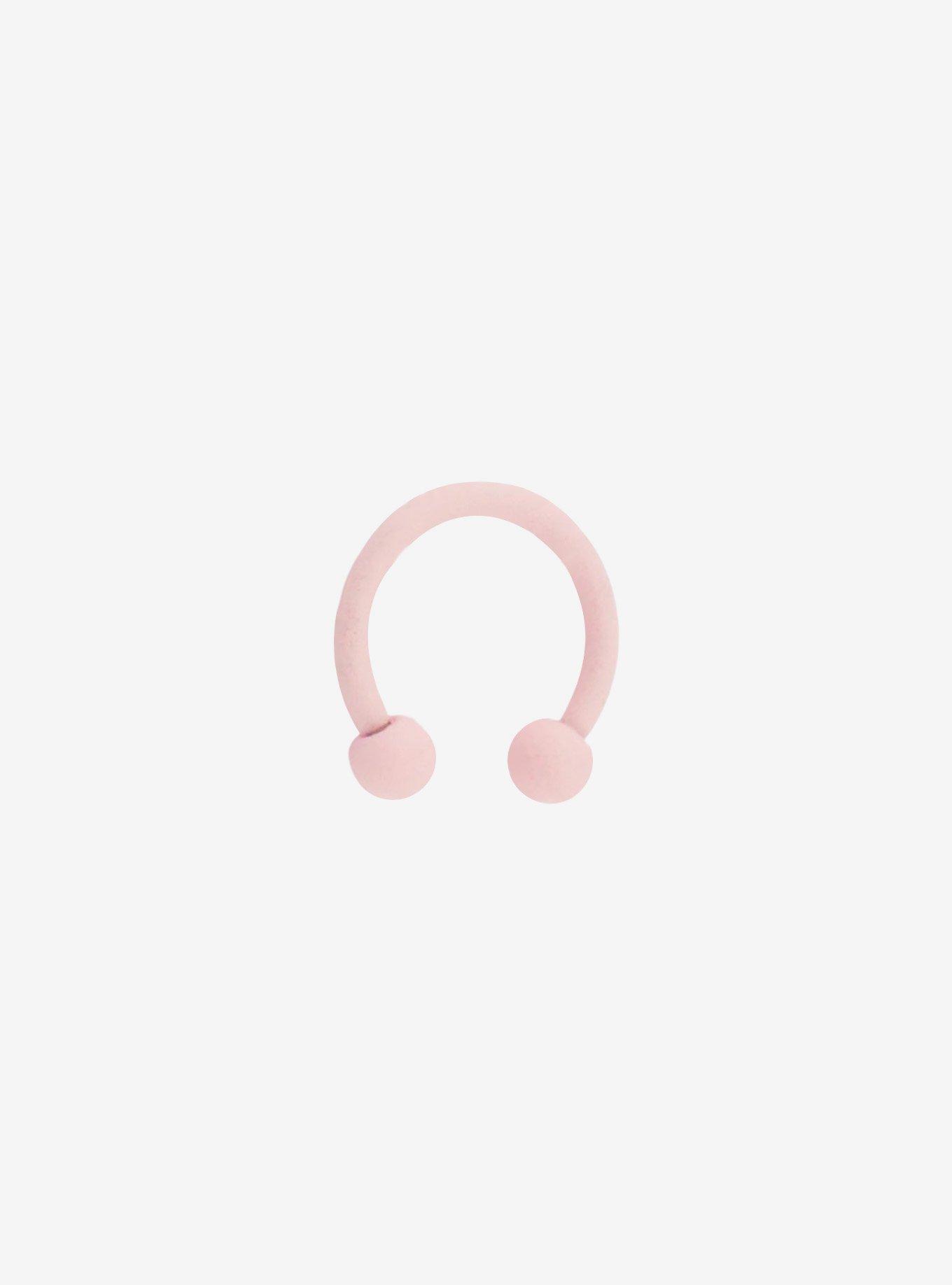 16G Steel Light Pink Circular Barbell, MULTI, hi-res