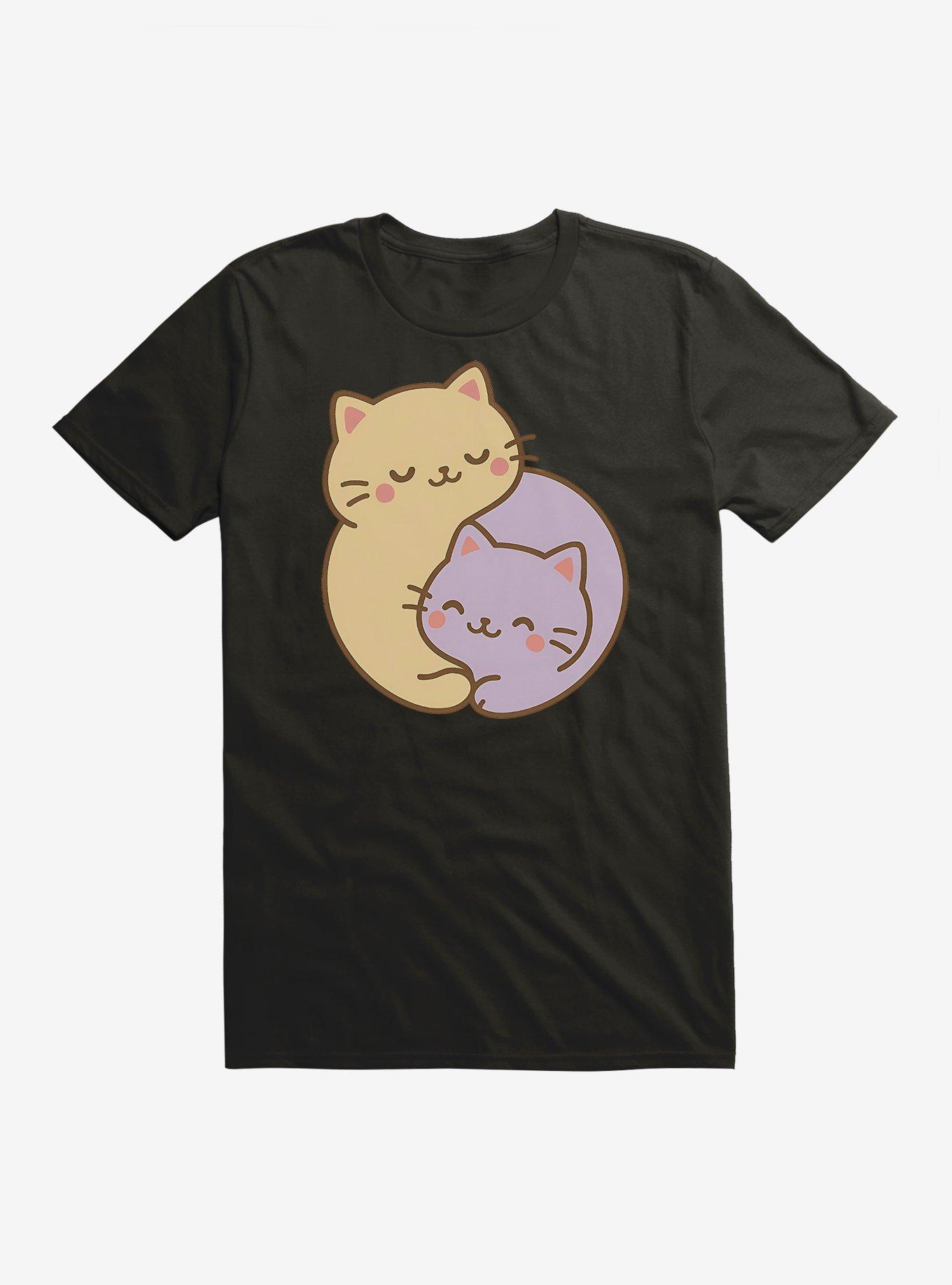 Hot Topic Ying Yang Cats T-Shirt, , hi-res