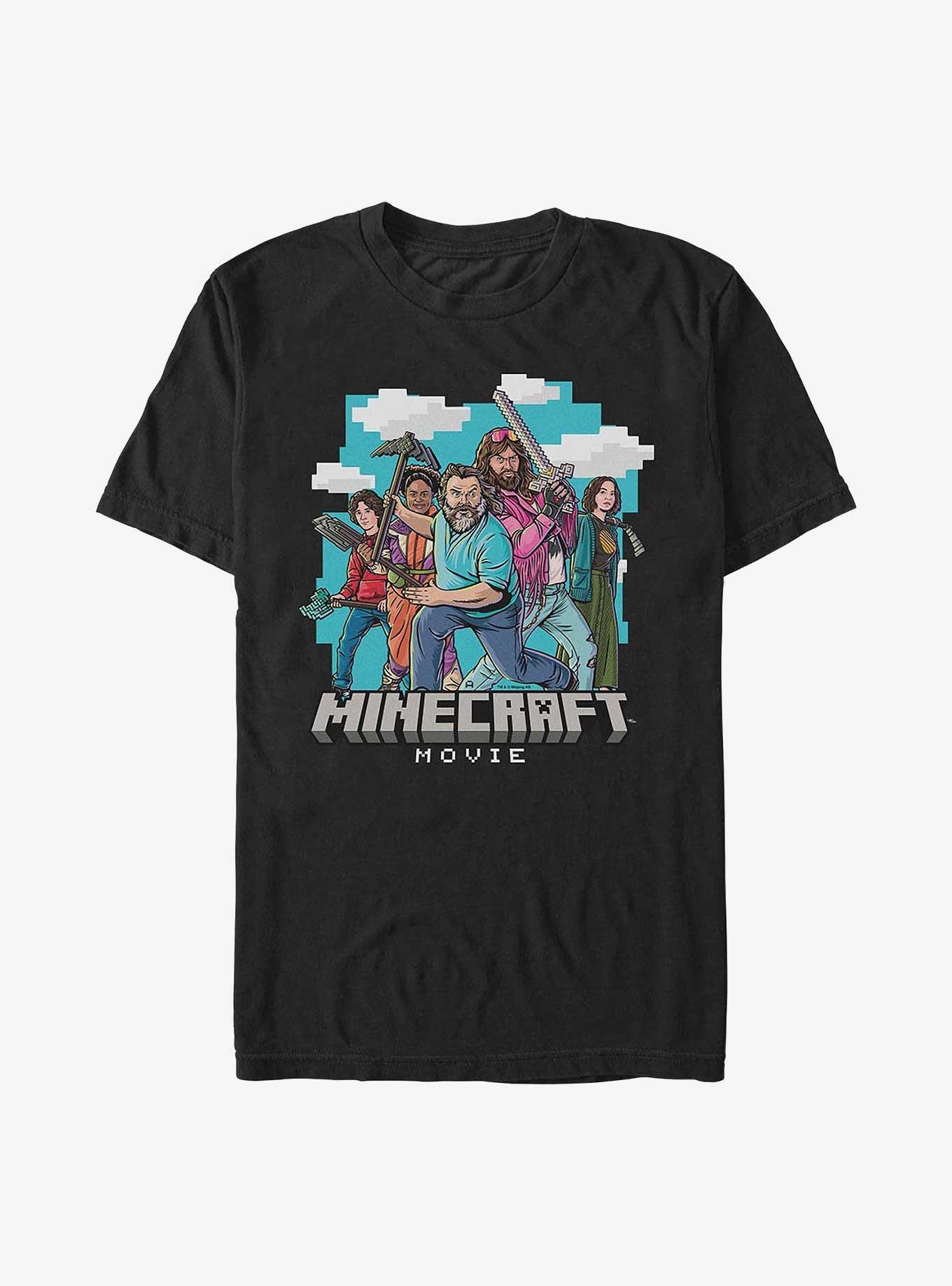 A Minecraft Movie Group T-Shirt, BLACK, hi-res