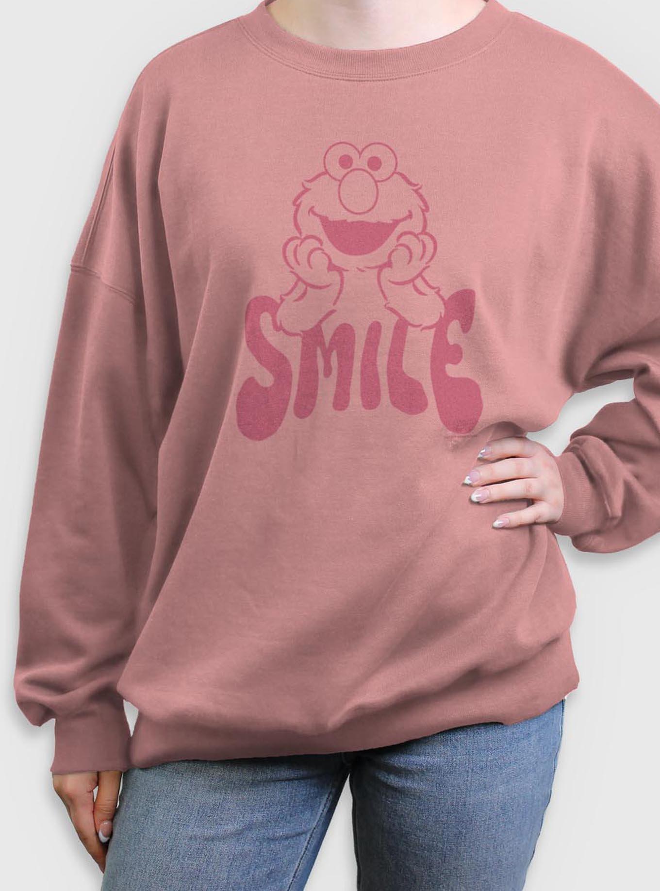 Sesame Street Elmo Smile Womens Oversized Sweatshirt, , hi-res