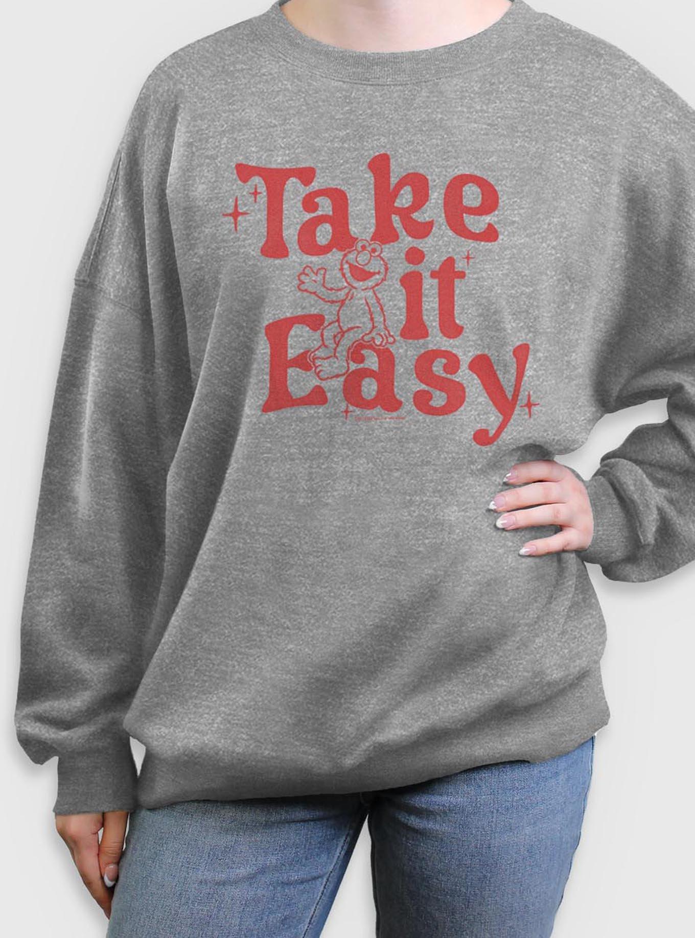 Sesame Street Elmo Take It Easy Womens Oversized Sweatshirt, , hi-res