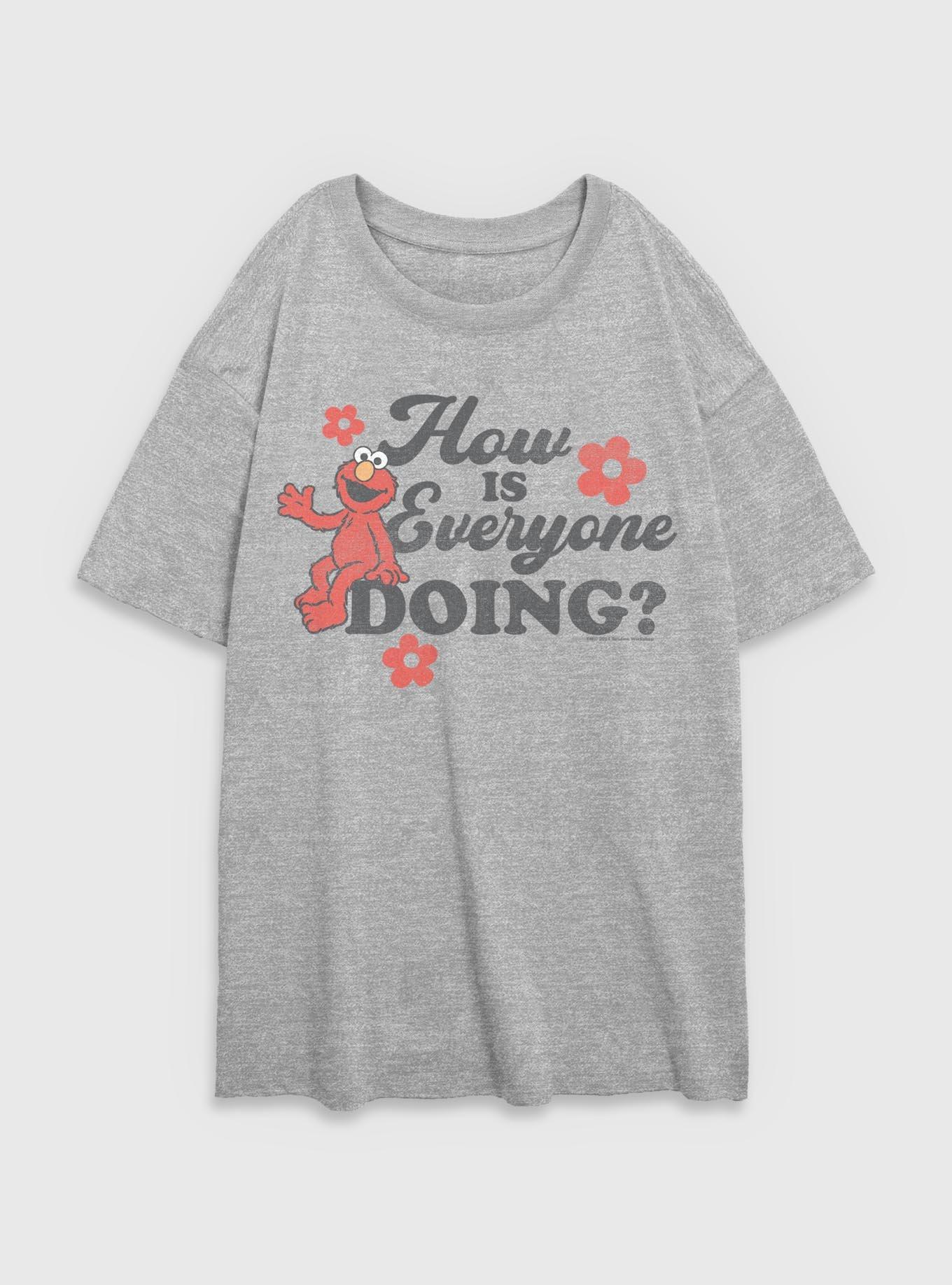 Sesame Street How Is Everyone Doing Elmo Womens Oversized T-Shirt, , hi-res