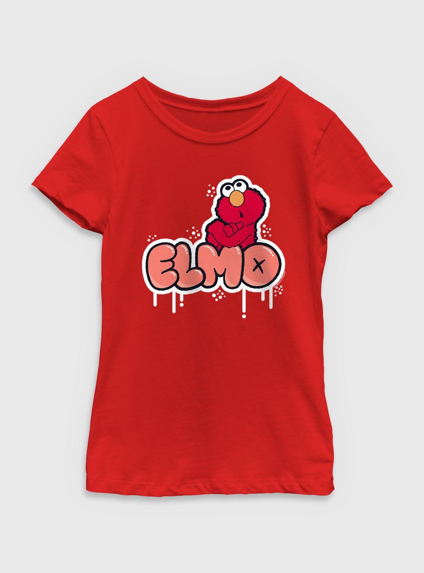 Sesame Street Elmo Graffiti Youth Girls T-Shirt, , hi-res