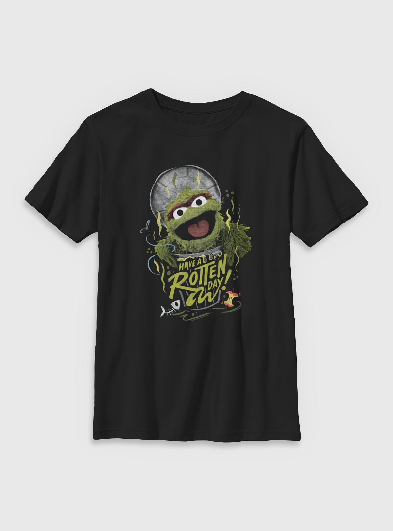 Sesame Street Oscar The Grouch Have A Rotten Day Youth T-Shirt, , hi-res