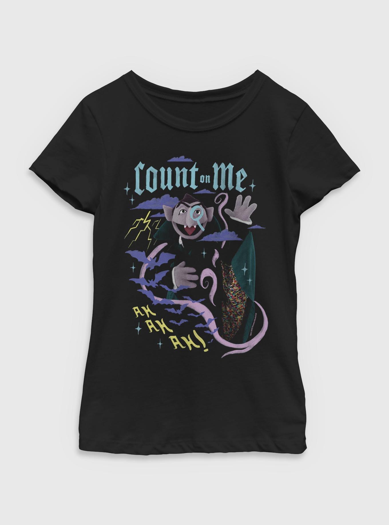Sesame Street Count On Me Count Von Count Youth Girls T-Shirt, , hi-res