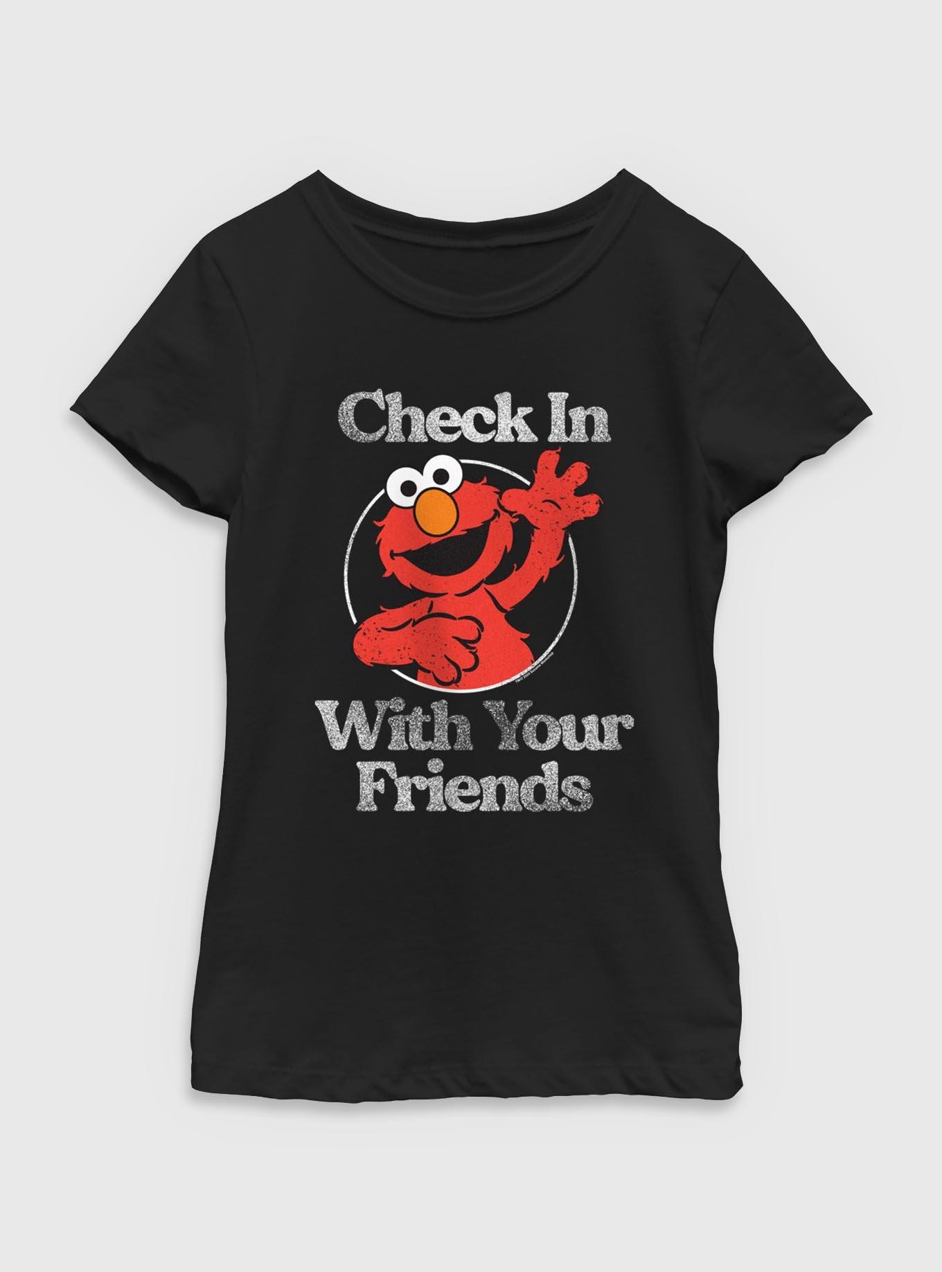 Sesame Street Elmo Check In With Your Friends Youth Girls T-Shirt, , hi-res