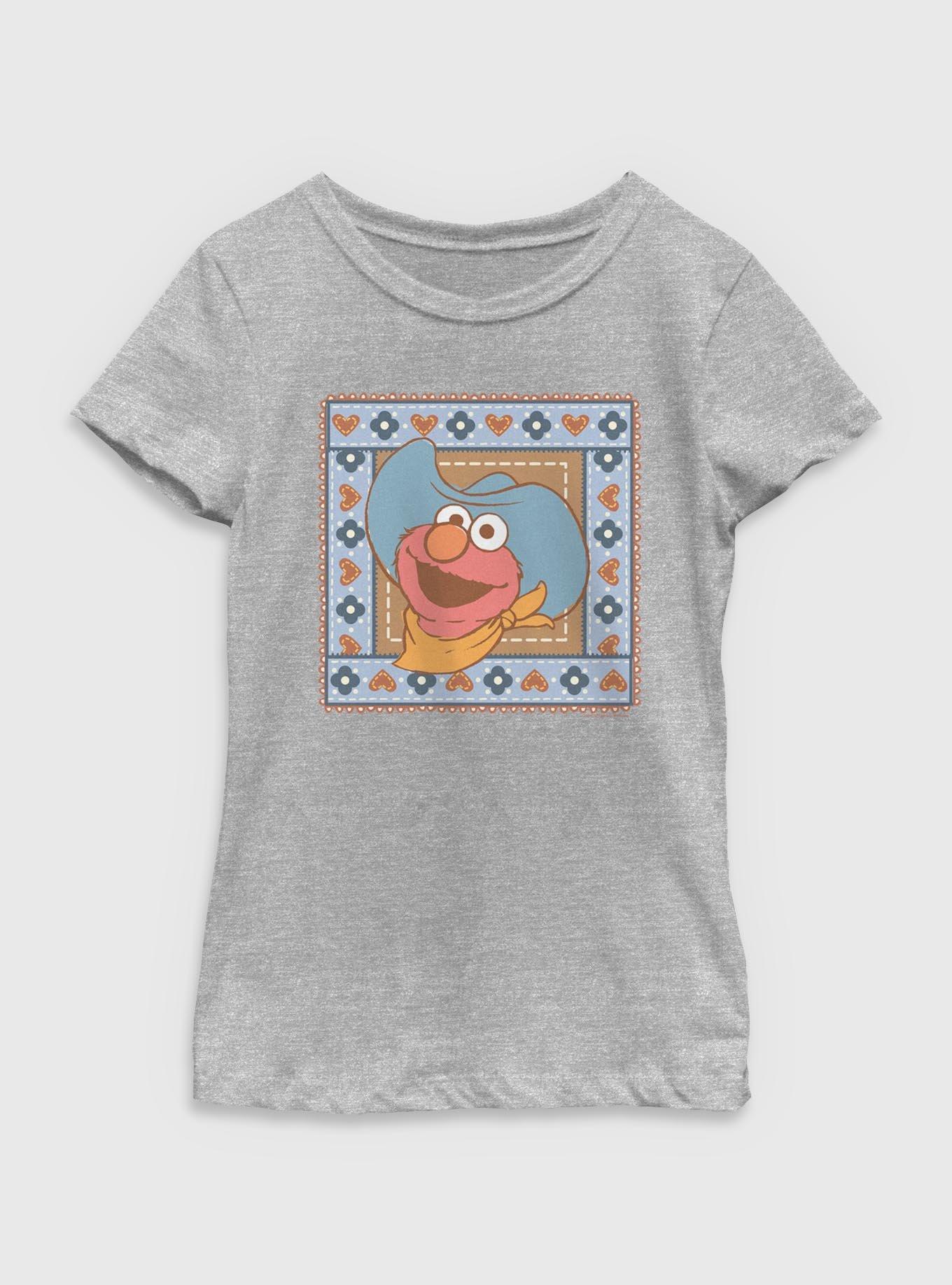 Sesame Street Elmo Cowboy Frame Youth Girls T-Shirt, , hi-res