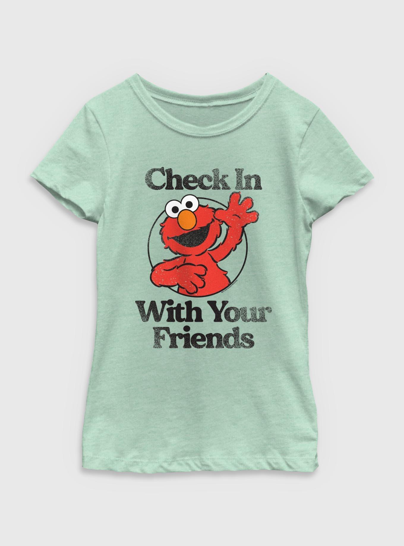 Sesame Street Elmo Check In With Your Friends Youth Girls T-Shirt, , hi-res