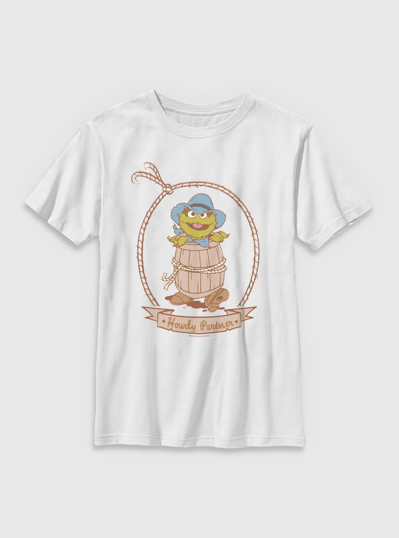 Sesame Street Howdy Partner Oscar The Grouch Youth T-Shirt, , hi-res