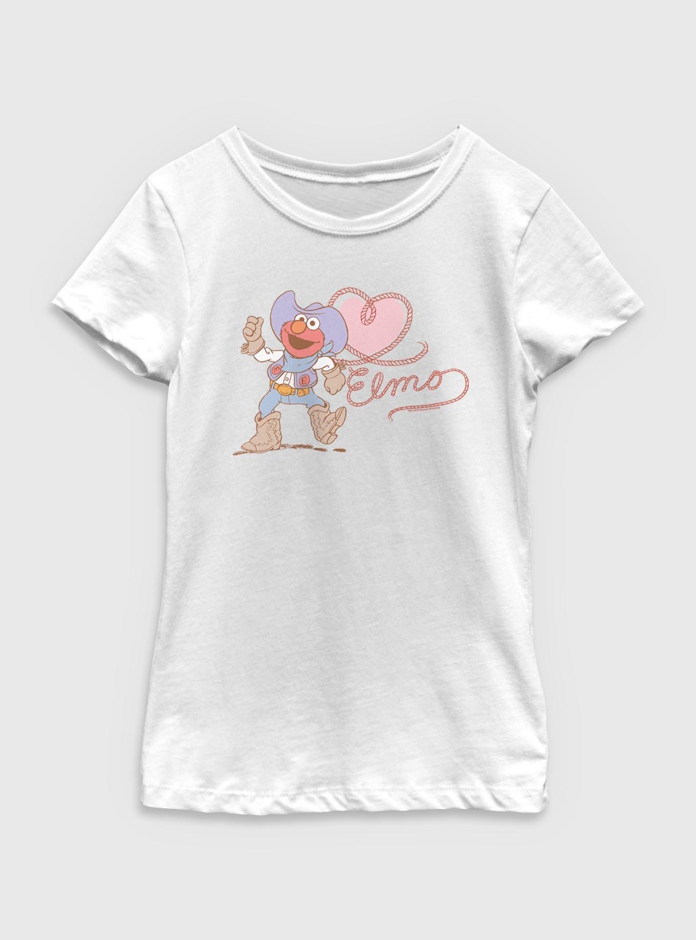 Sesame Street Happy Cowboy Elmo Youth Girls T-Shirt, , hi-res