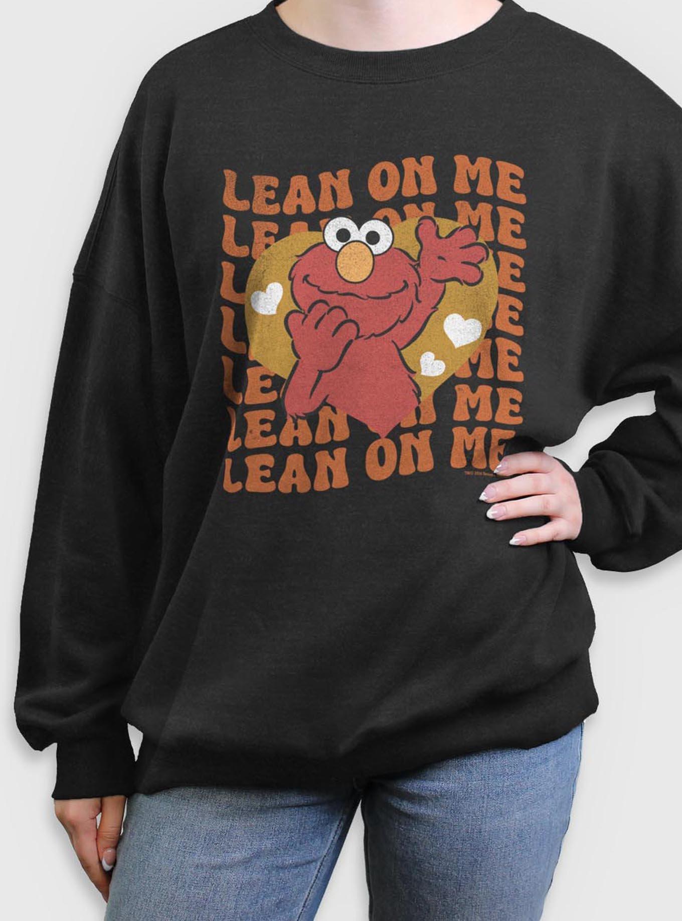 Sesame Street Lean On Me Elmo Womens Oversized Sweatshirt, , hi-res