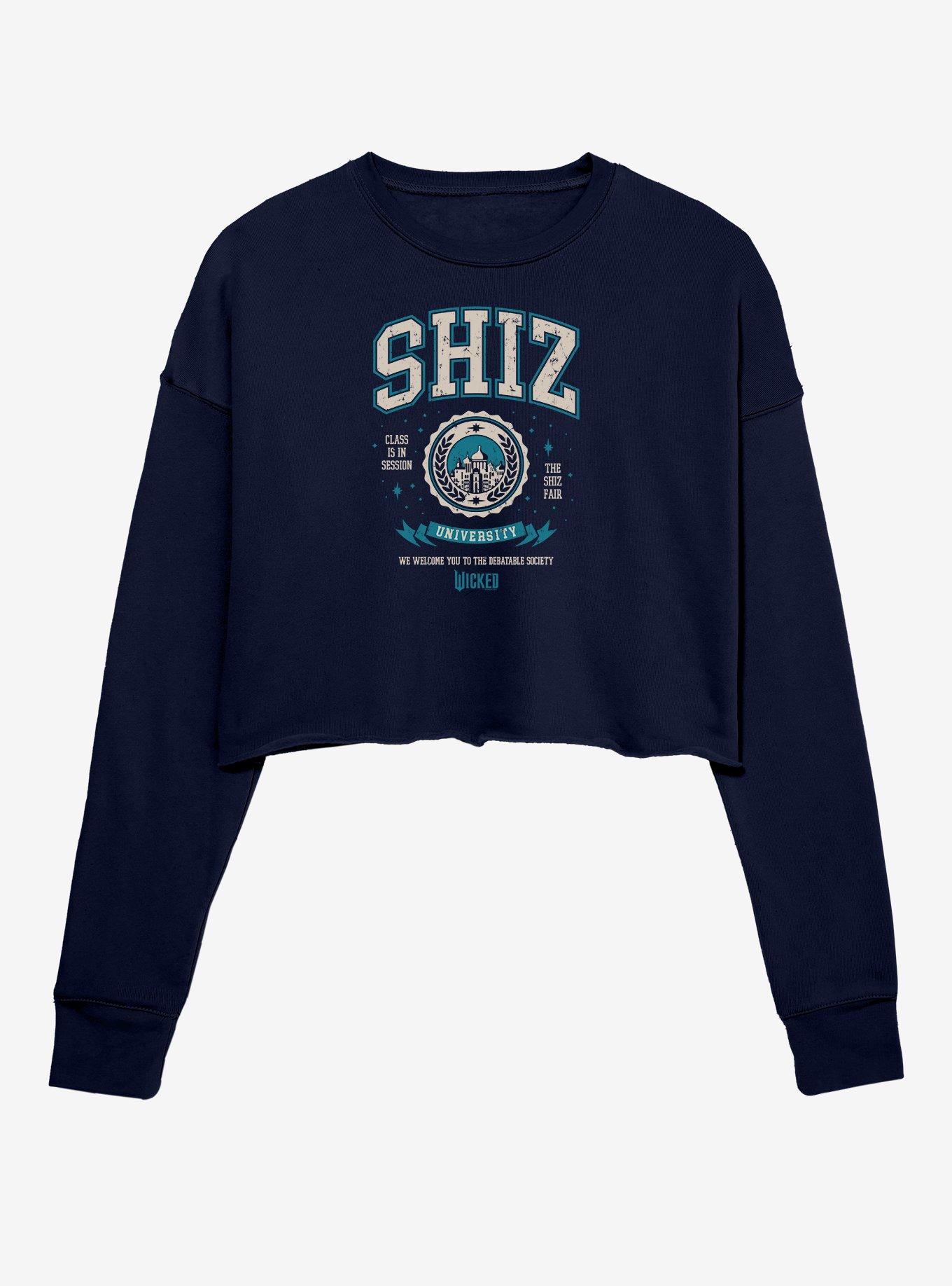 Wicked Shiz University Girls Crop Sweatshirt, , hi-res
