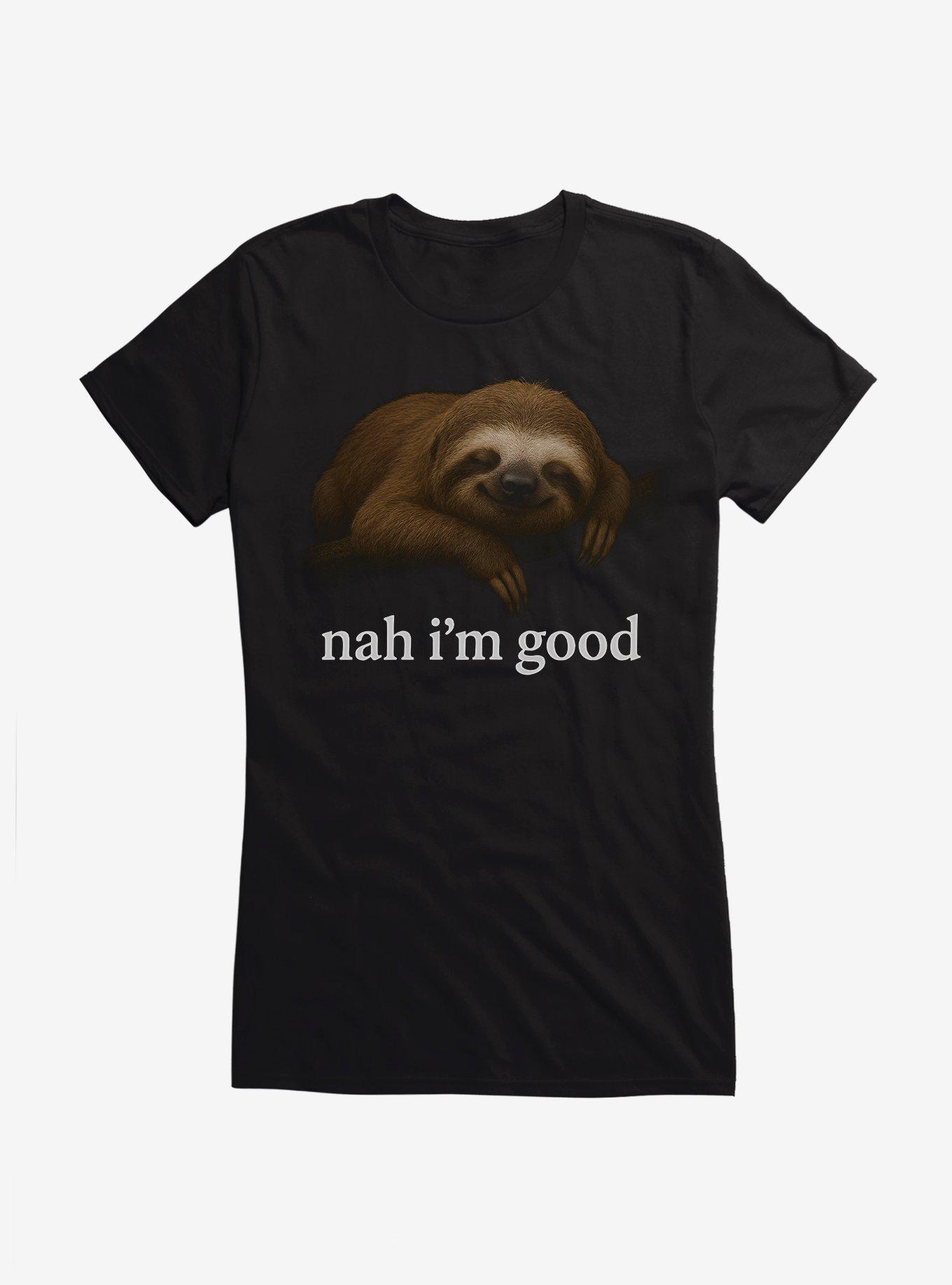 Hot Topic Nah I'm Good Girls T-Shirt, BLACK, hi-res