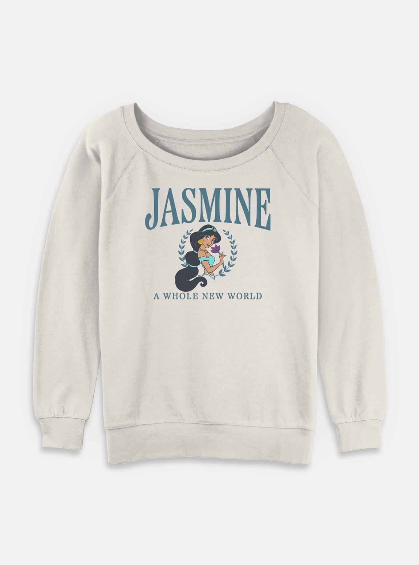 Disney Princesses Jasmine Collegiate Womens Slouchy Sweatshirt, , hi-res