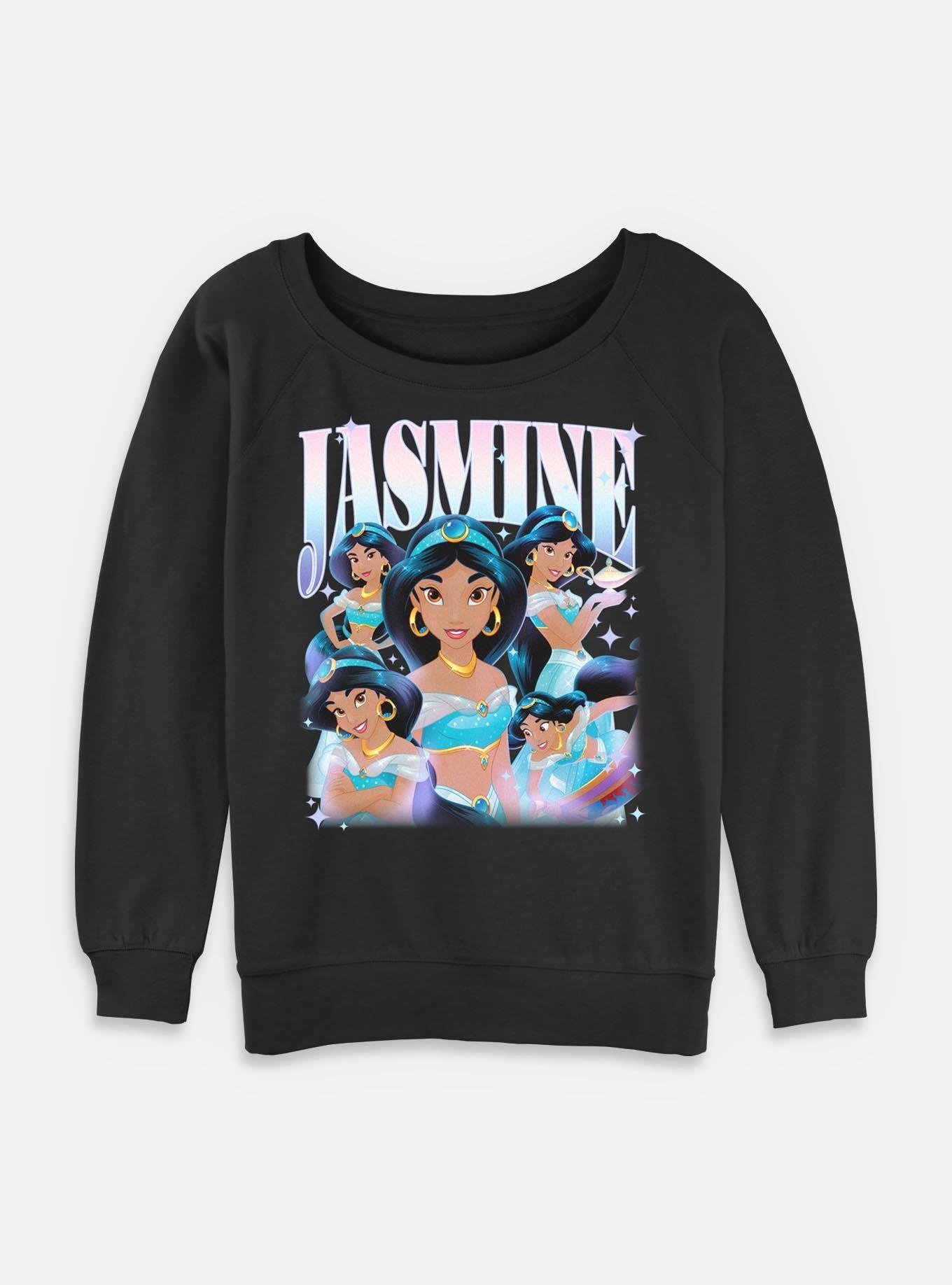 Disney Princesses Jasmine Retro Womens Slouchy Sweatshirt, , hi-res
