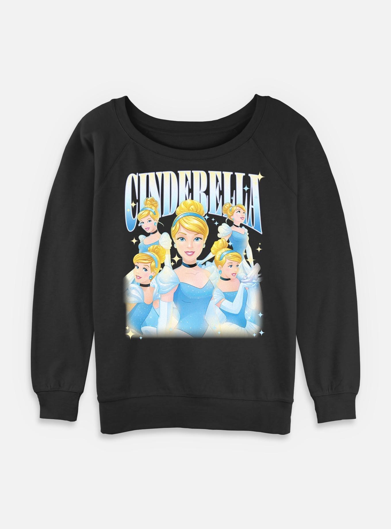 Disney Princesses Retro Cinderella Womens Slouchy Sweatshirt, , hi-res