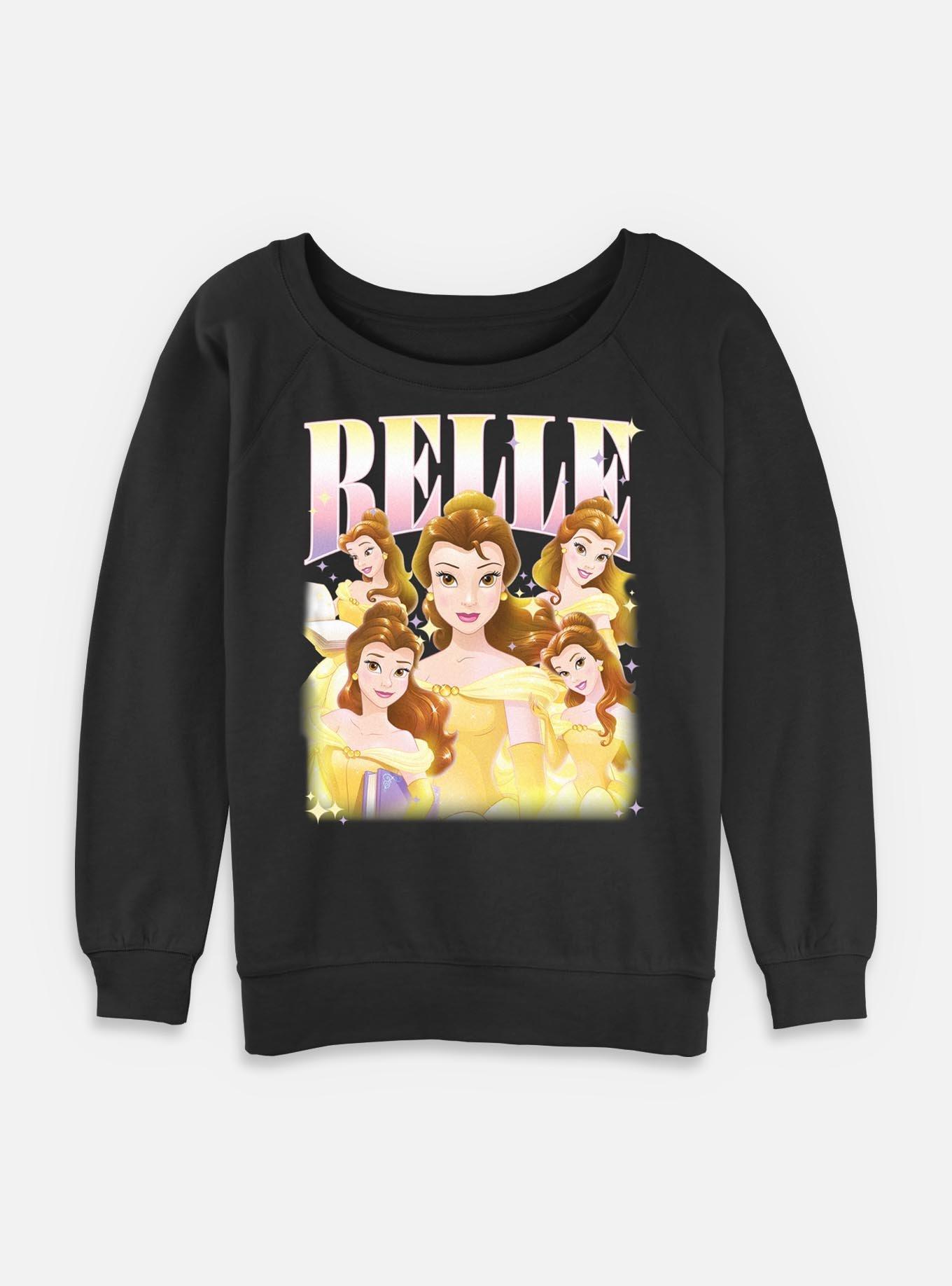 Disney Princesses Retro Belle Womens Slouchy Sweatshirt, , hi-res