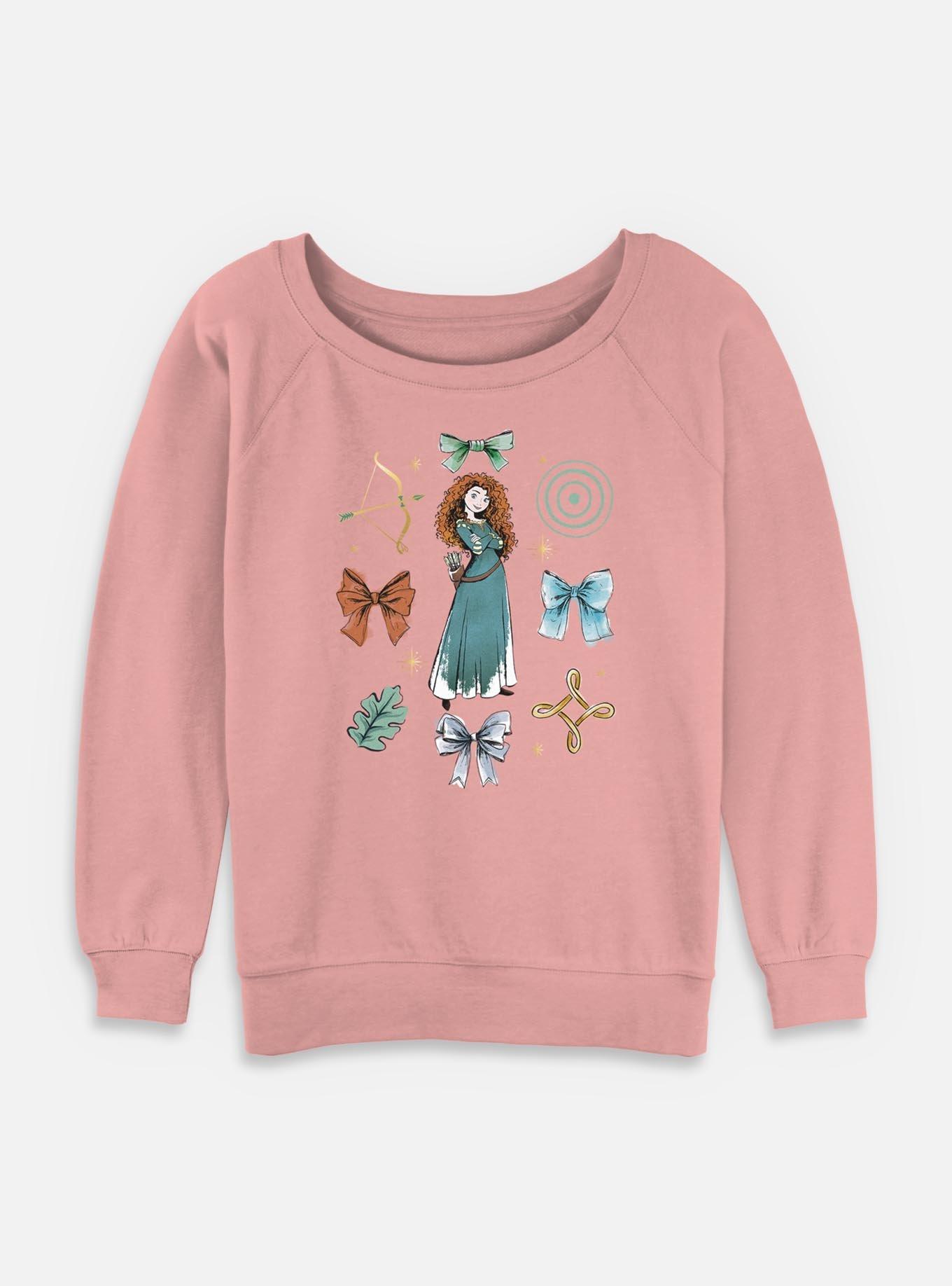 Disney Princesses Merida Bows Womens Slouchy Sweatshirt, , hi-res